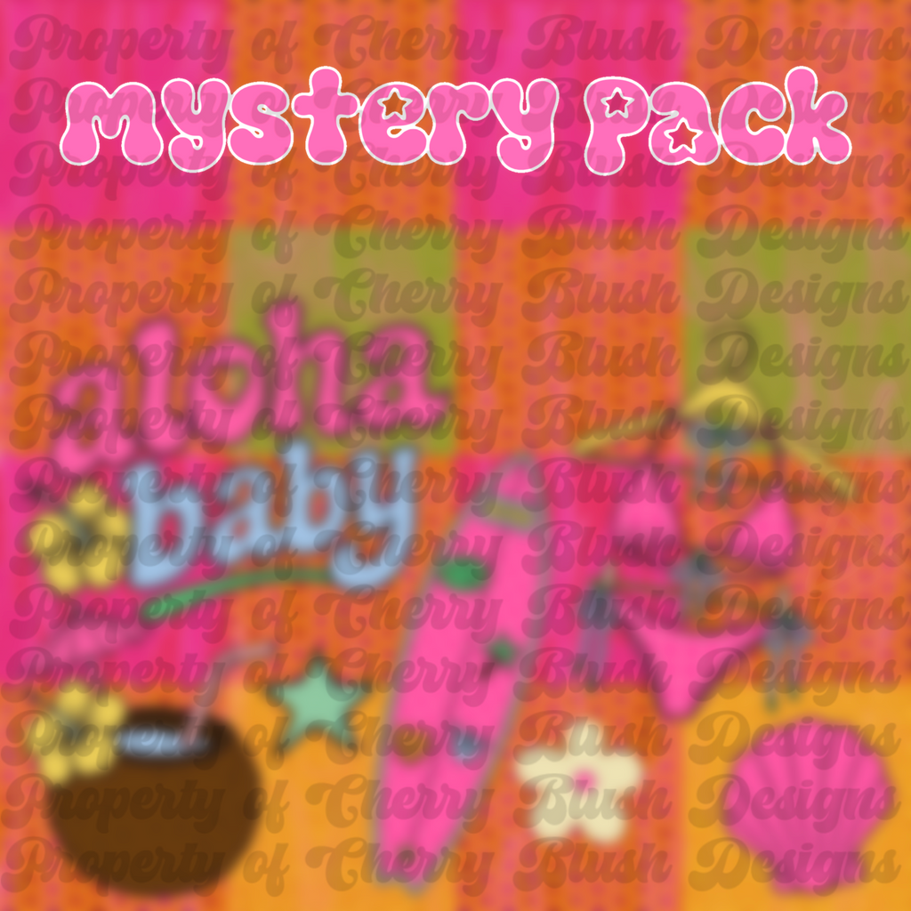 Mystery Clip Art Pack | Retro, Rainbow & Holographic PNG Elements