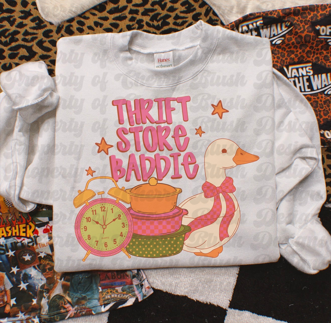 thrift store baddie shirt PNG