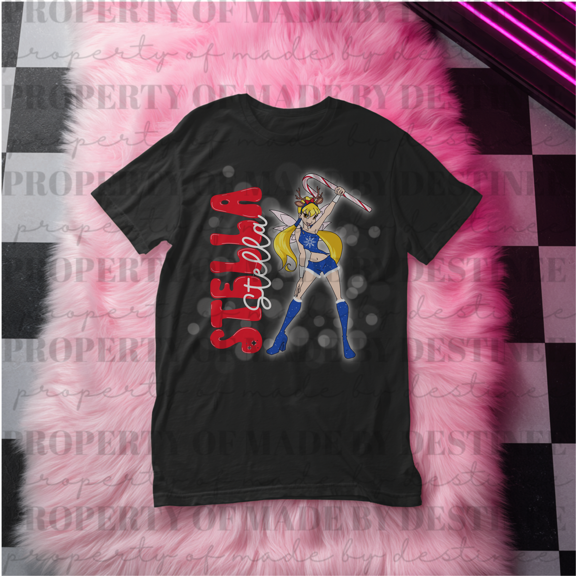 💫 Winx Club Stella Christmas PNG | Retro Holiday Character Design for Tees, DTF & Sublimation | Made by Destinee x Ditsy Gal Designs
