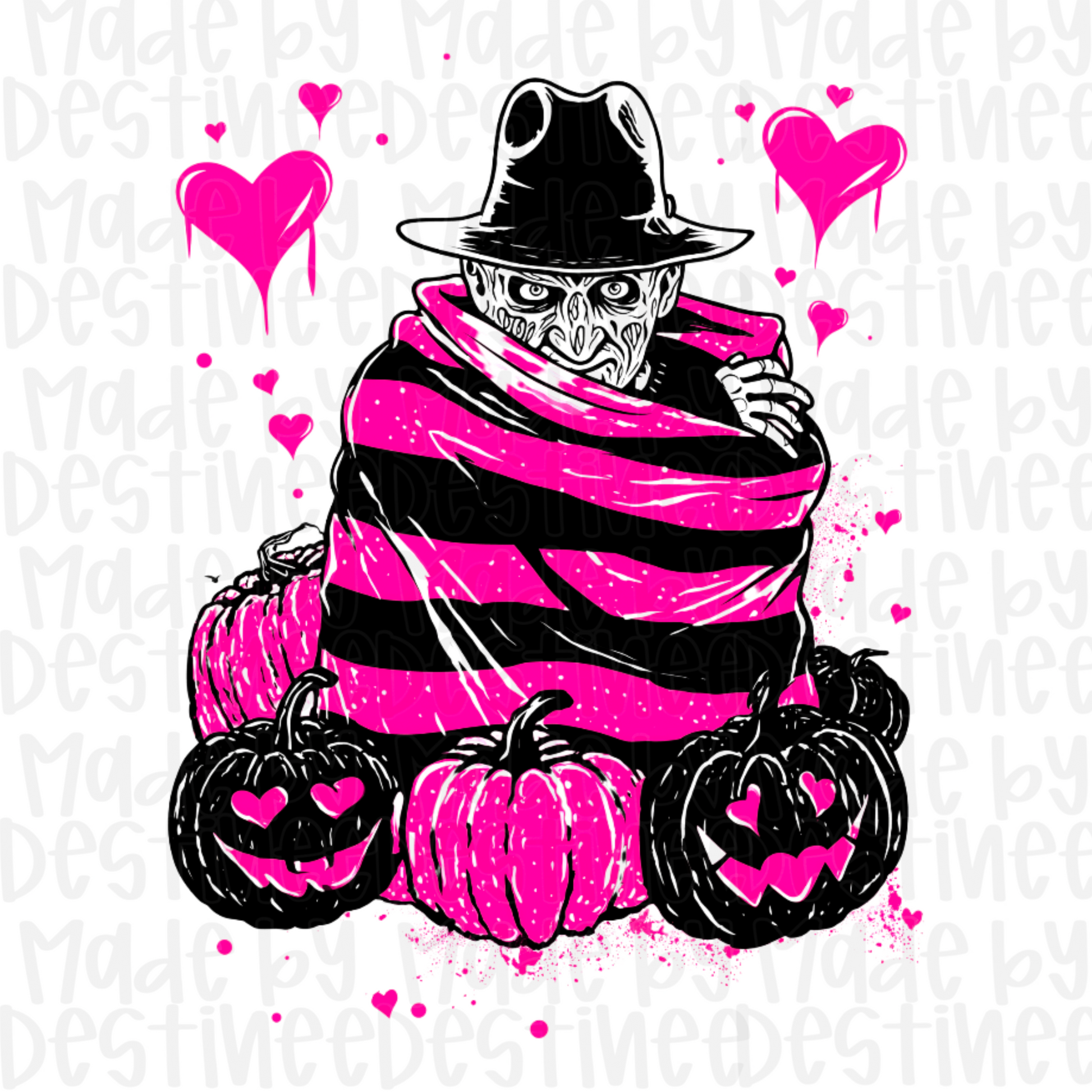 🖤 Freddy in Fleece – Cozy Horror Baddie Fall PNG