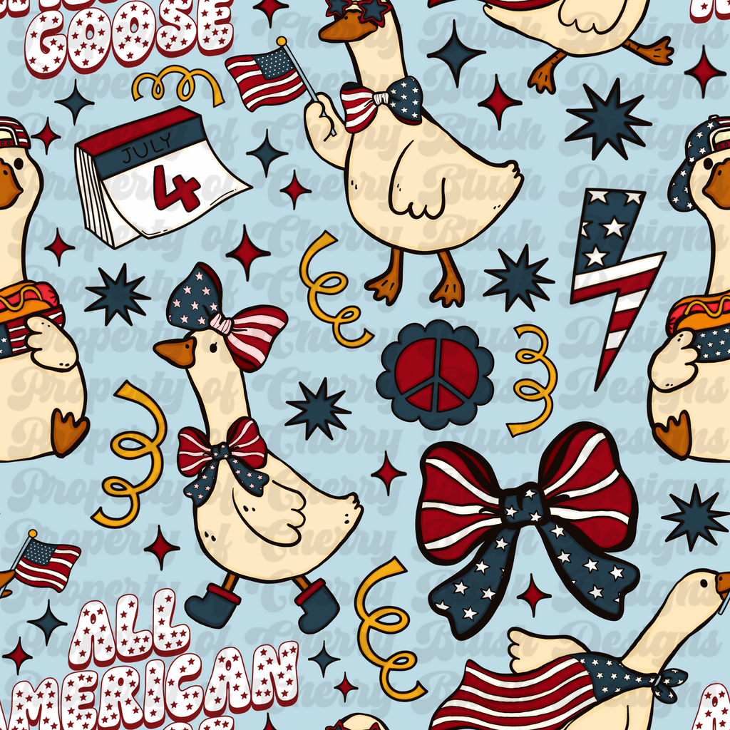 All American Goose Fourth of July Seamless
