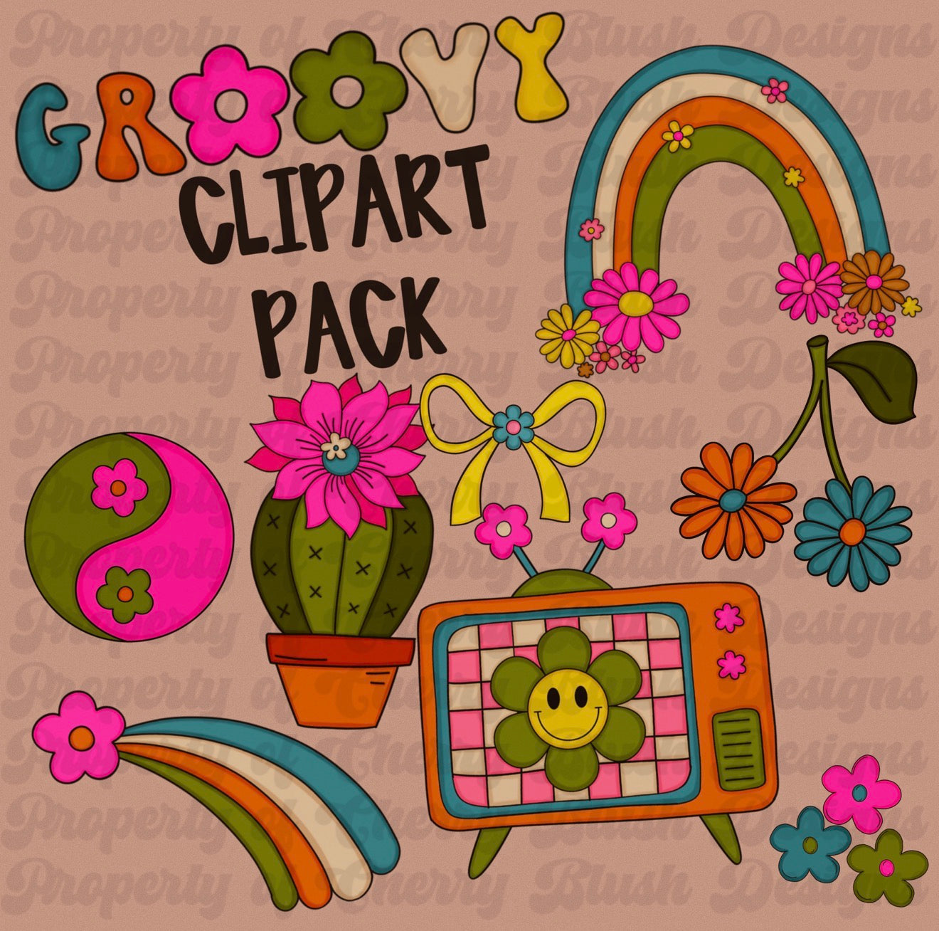 Groovy Clipart Pack