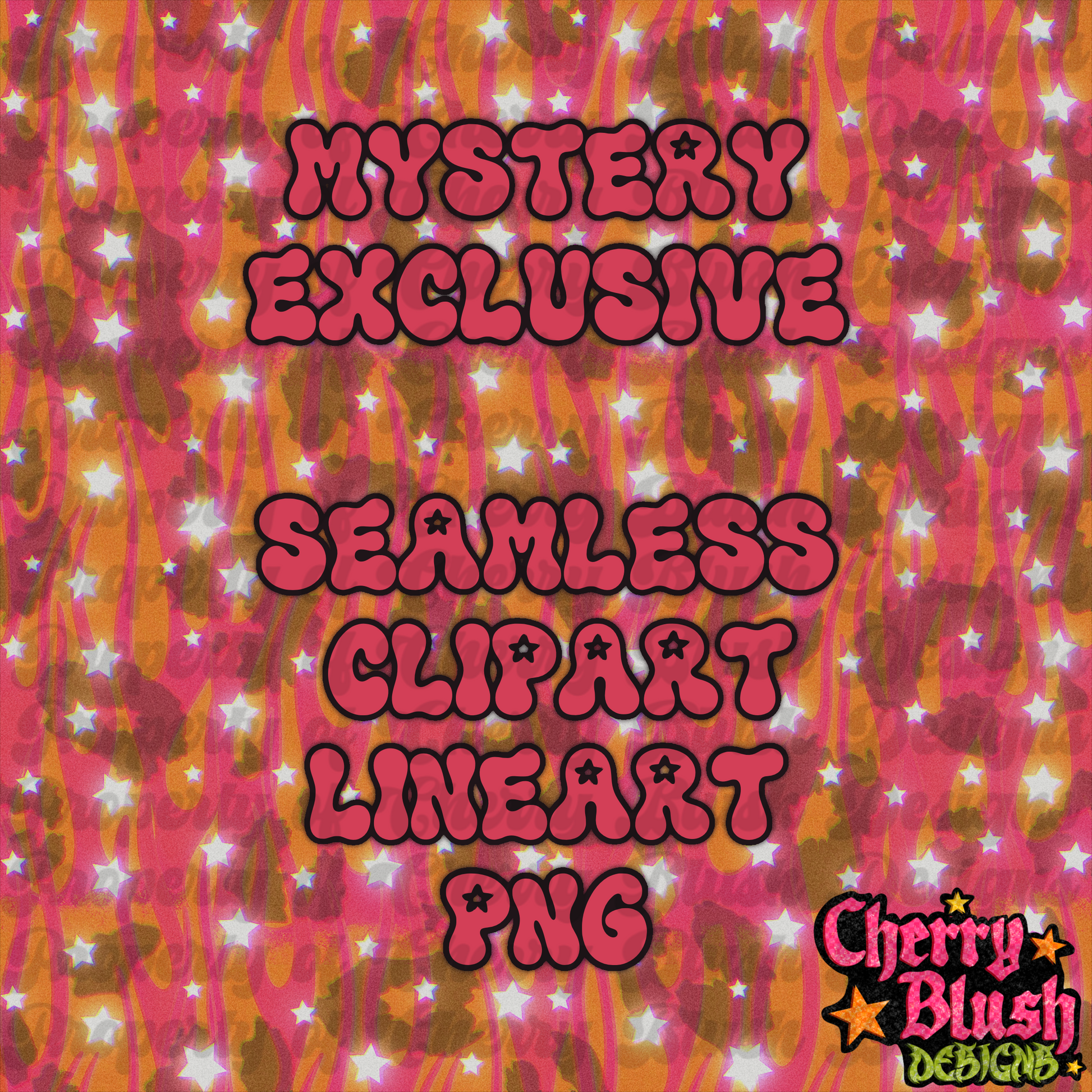 Mystery Exclusive Digital Download | Seamless Pattern, Clip Art, Line Art or PNG