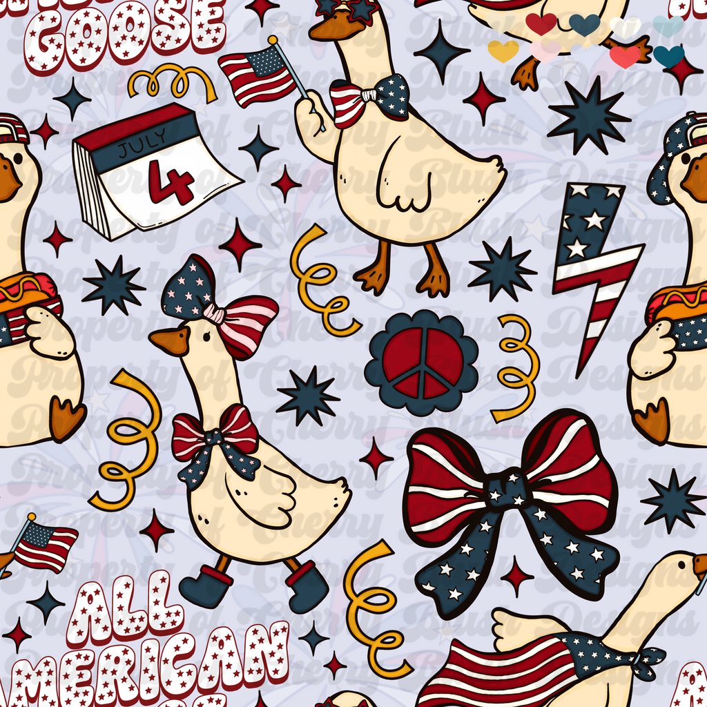 All American Goose Fourth of July Seamless