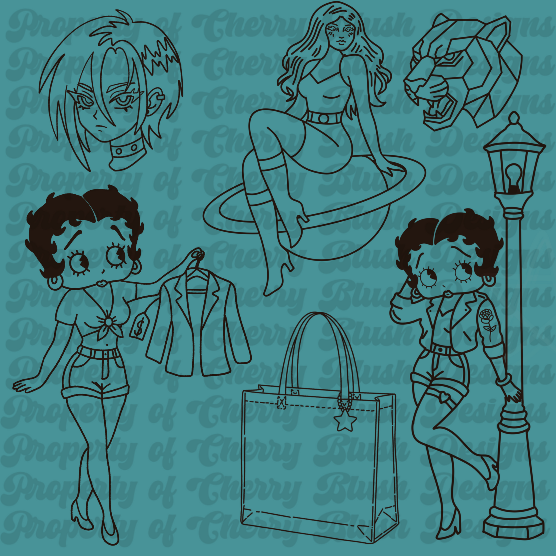 random line art pack