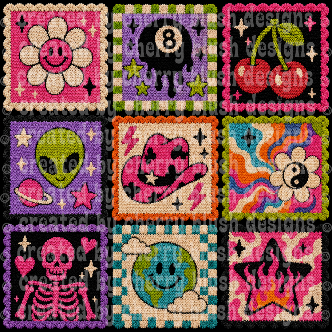 Crochet Icons Seamless