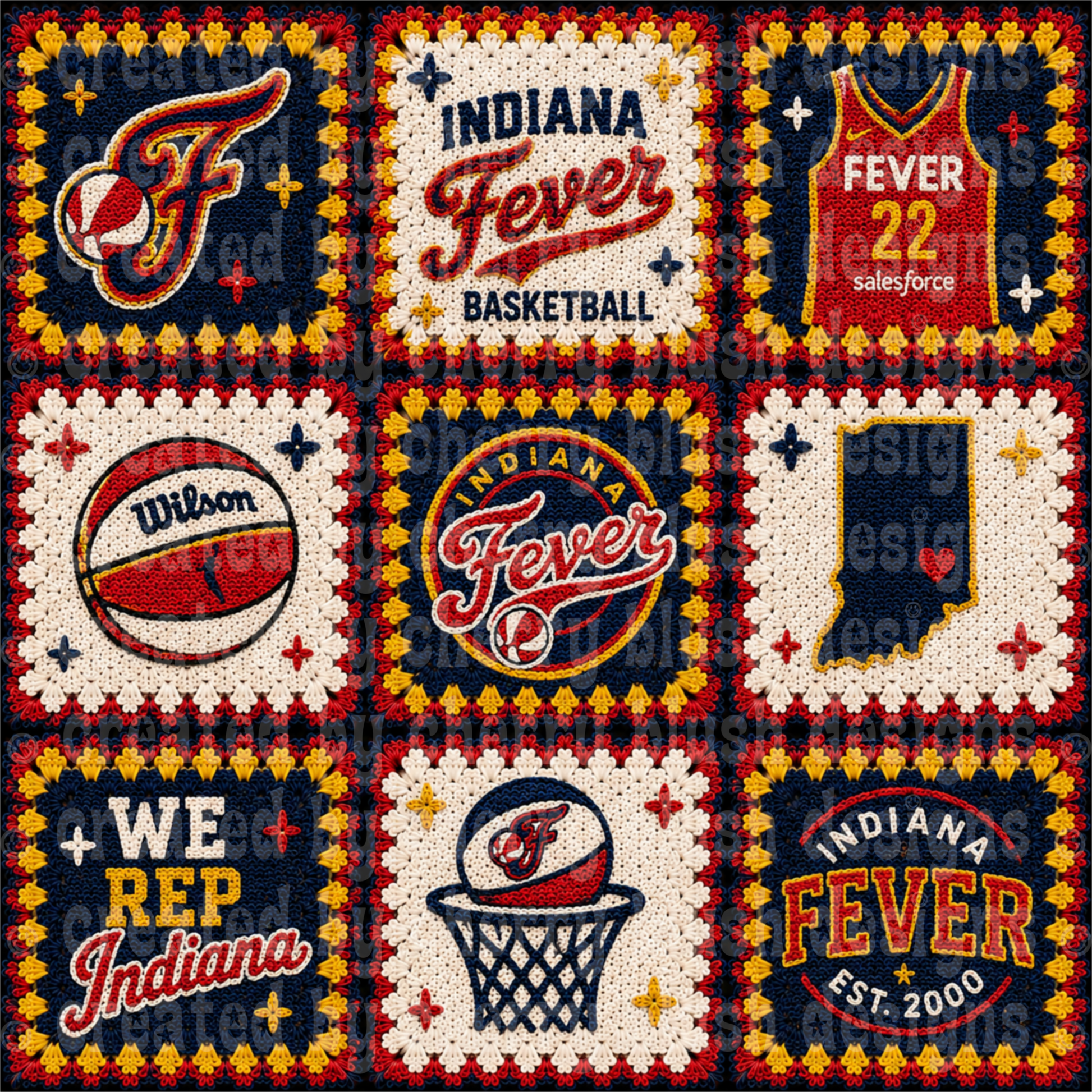 indiana fever inspired crochet design