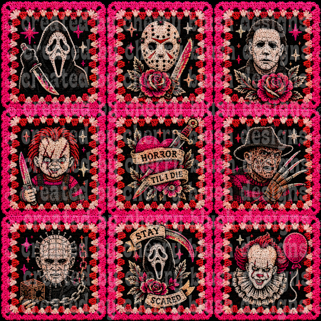 Horror till I Die Crochet Seamless