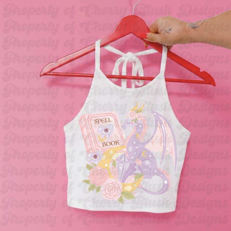 Spell Book Dragon PNG | Fantasy Romance Digital Download