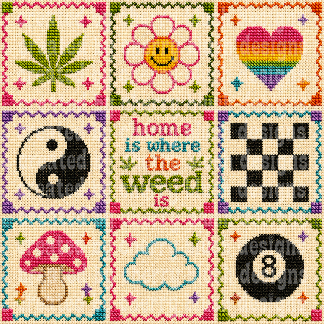 Home is Where the Weed is Crochet Seamless