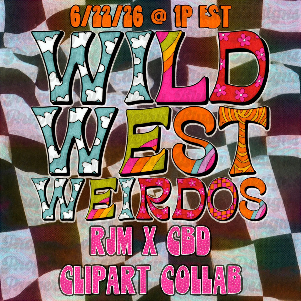 Wild West Weirdos Clipart Collab | RJM Design Co. x Cherry Blush Designs | 30 Piece Western Clipart Bundle | Commercial Use PNG Graphics