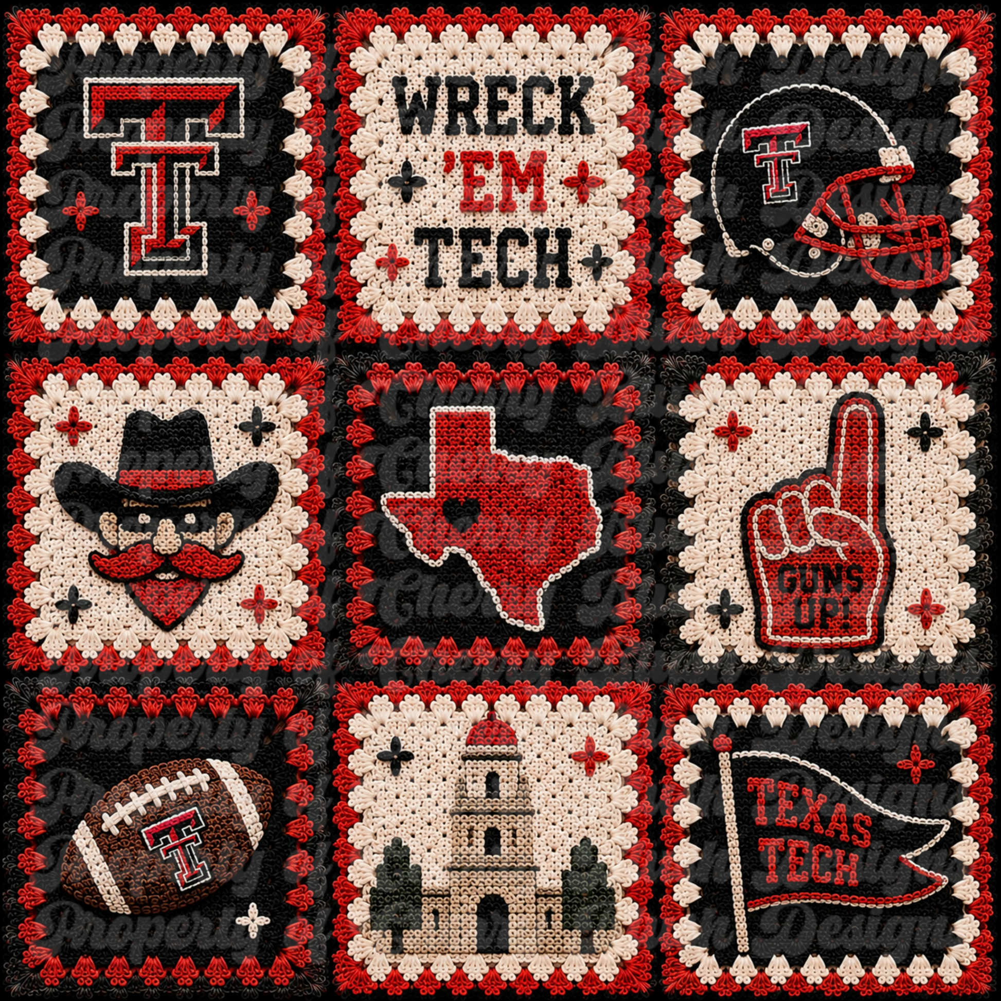 texas tech crochet seamless