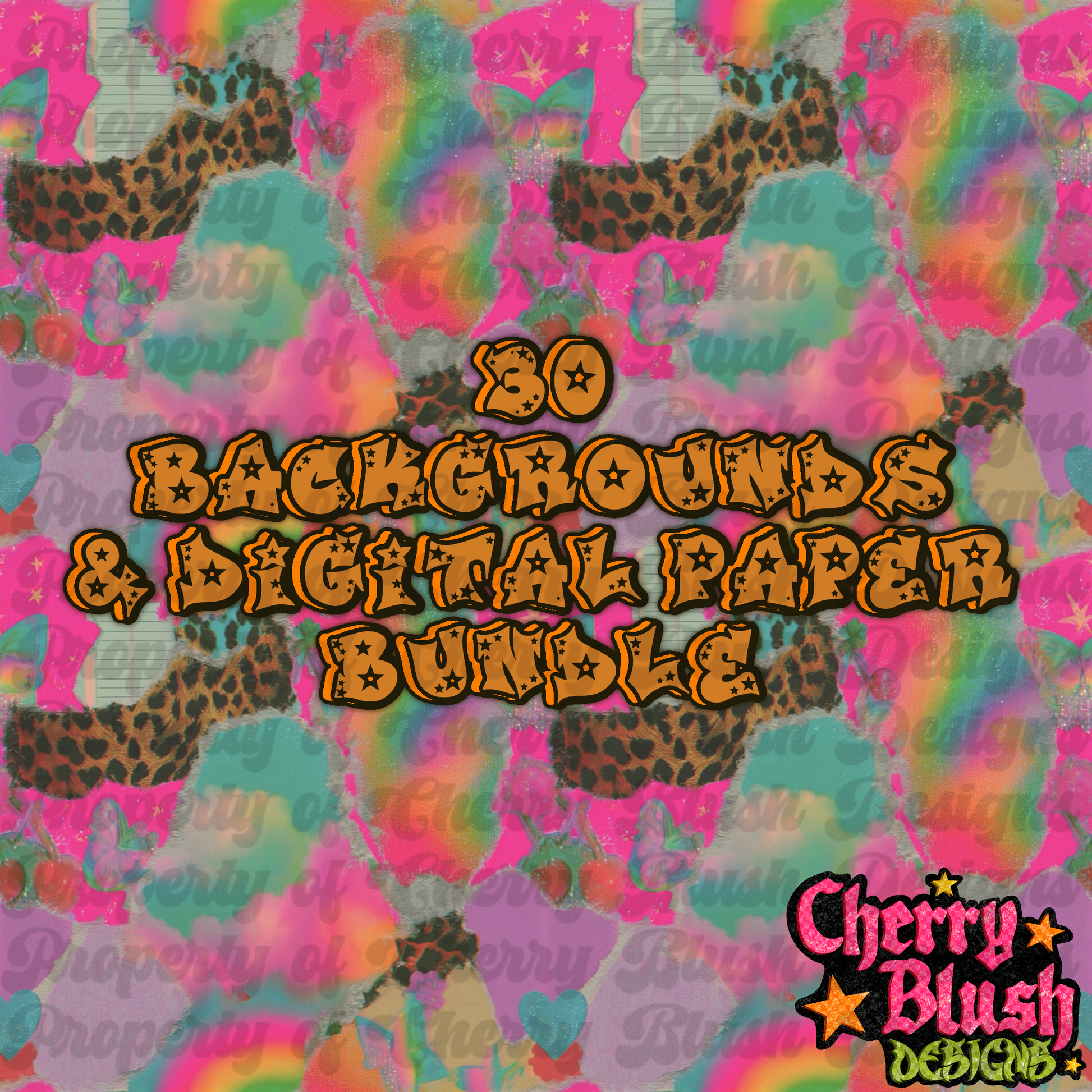 30+ Dopamine Backgrounds & Digital Paper Bundle | Seamless Pattern Pack