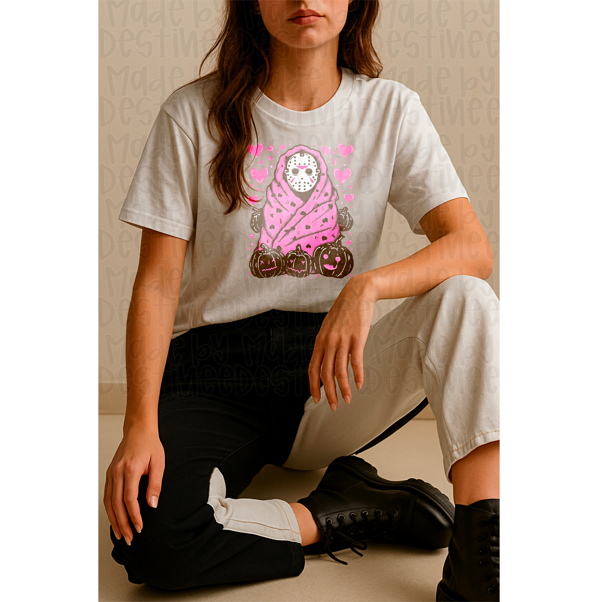 🎀 Cozy Jason – Wrapped Horror Baddie PNG for White Backgrounds