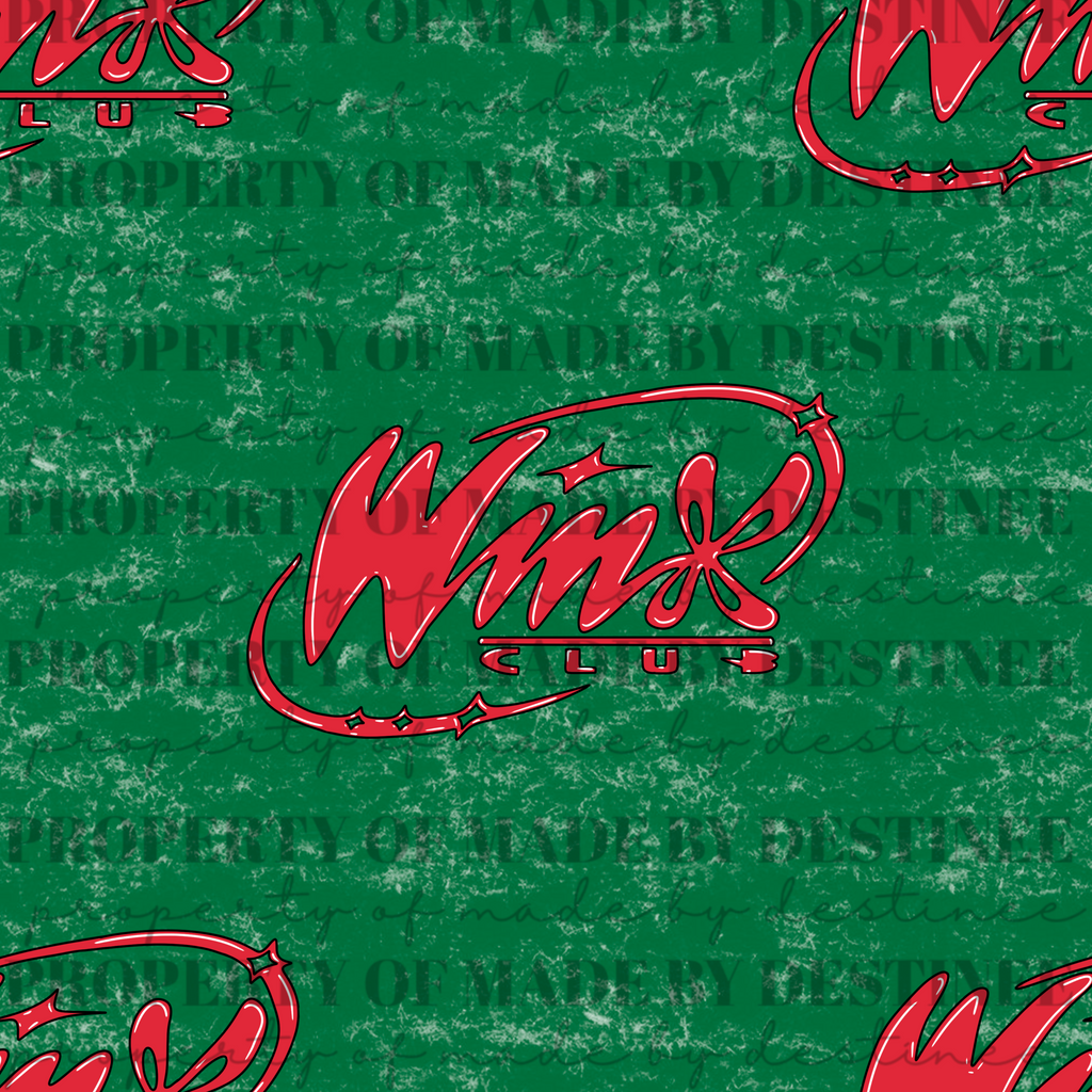 ✨ Winx Club Christmas Seamless Pattern Bundle | Retro Holiday PNG Backgrounds | Checkerboard, Animal Print & Grunge Variants