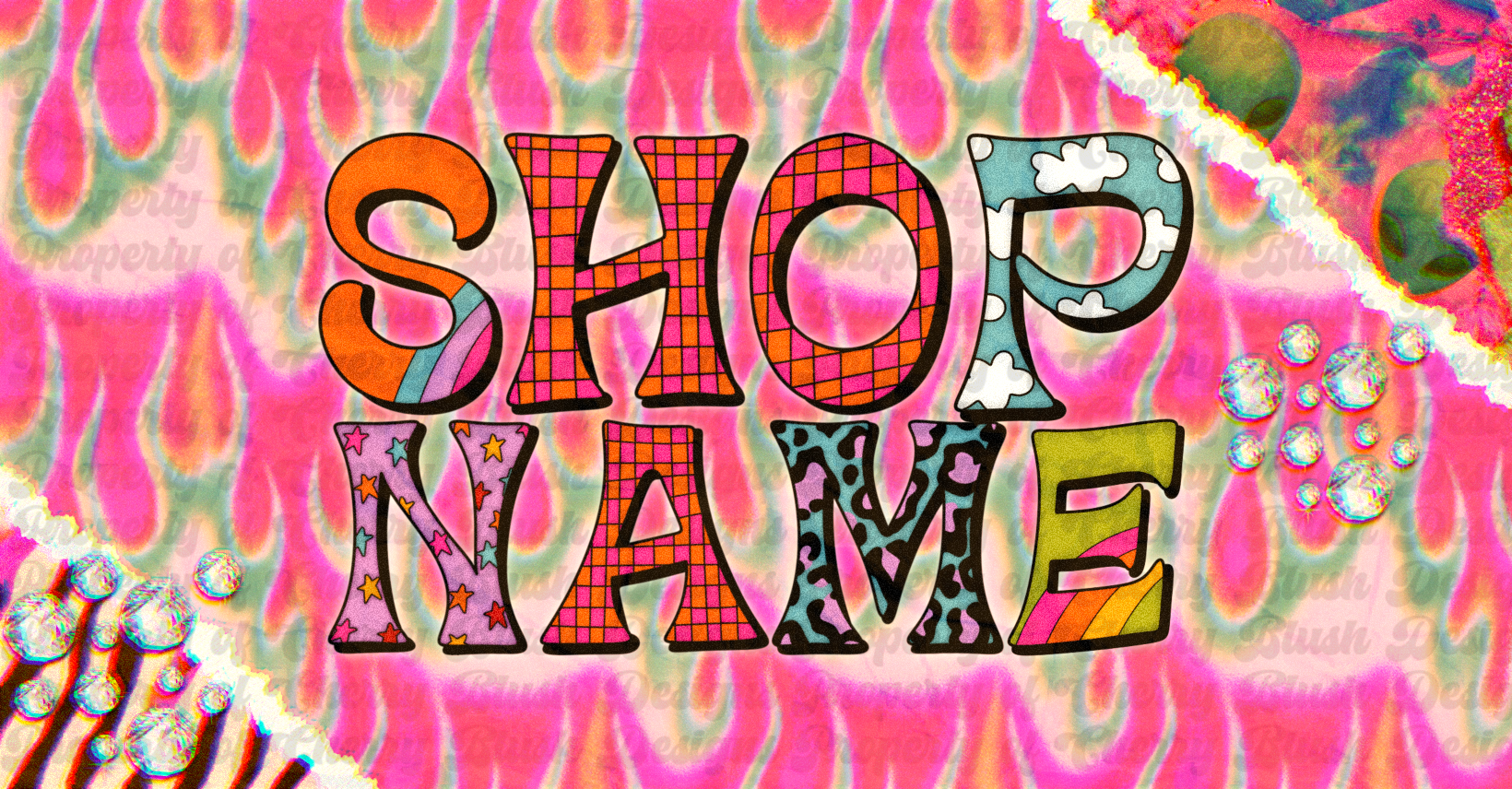 custom shop name cover photos / banners