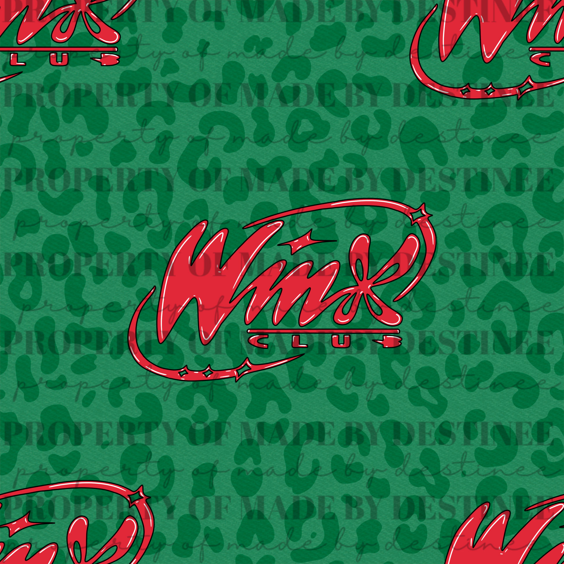 ✨ Winx Club Christmas Seamless Pattern Bundle | Retro Holiday PNG Backgrounds | Checkerboard, Animal Print & Grunge Variants
