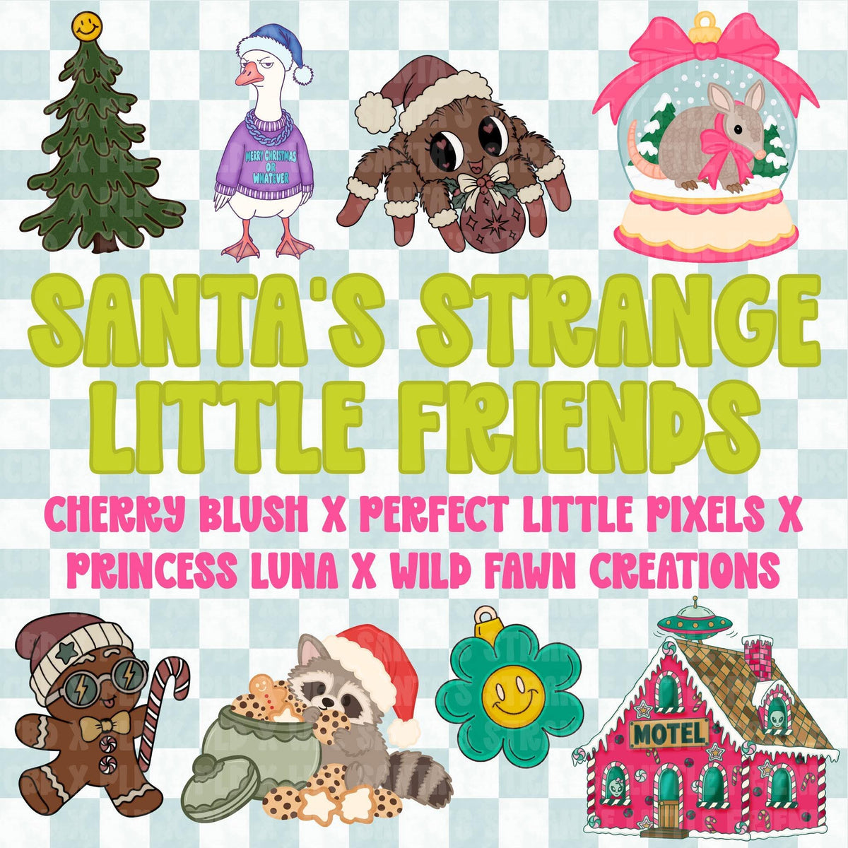 Santa's Strange Little Friends Collab | Cherry Blush x Perfect Little Pixels x Princess Luna x Wild Fawn Creations