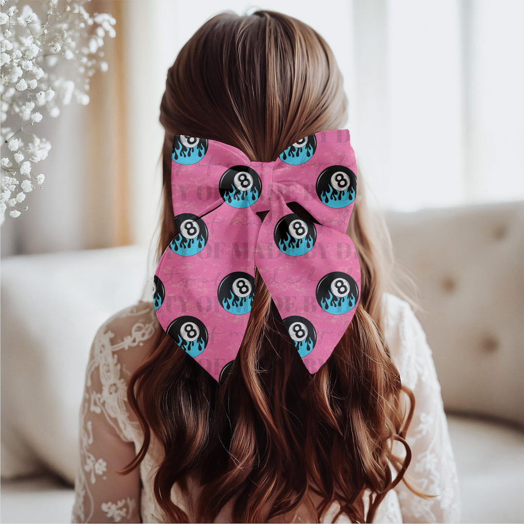 Blue Flame 8 Ball Seamless PNG