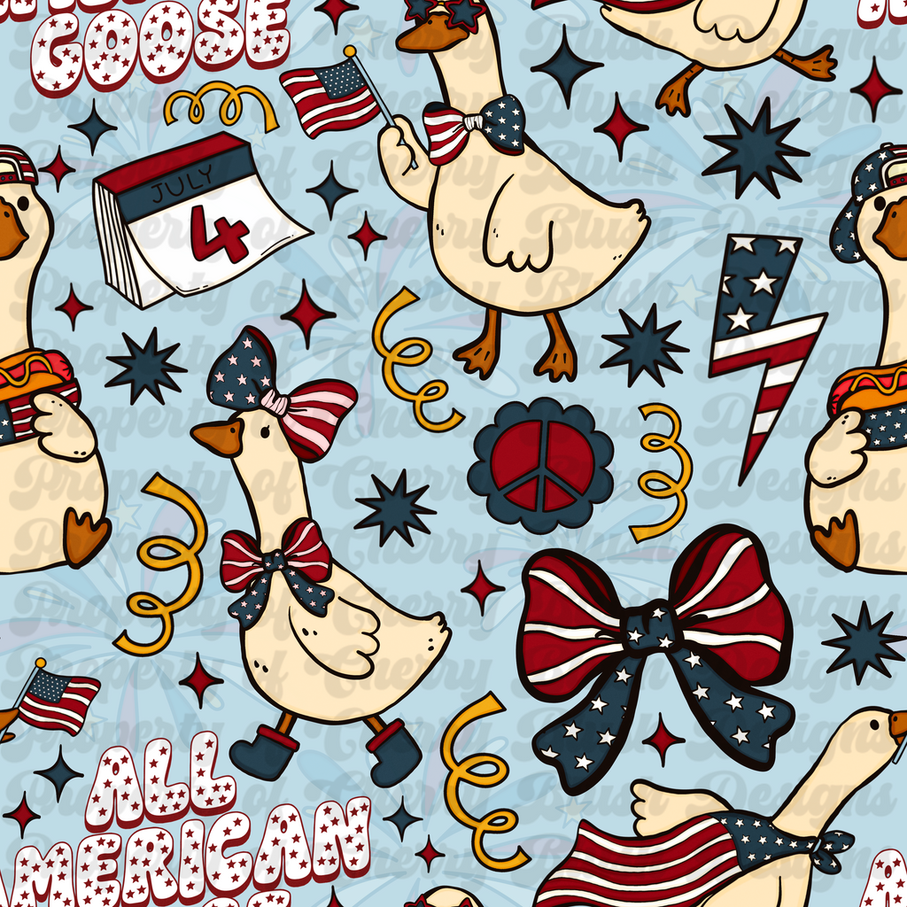 All American Goose Fourth of July Seamless