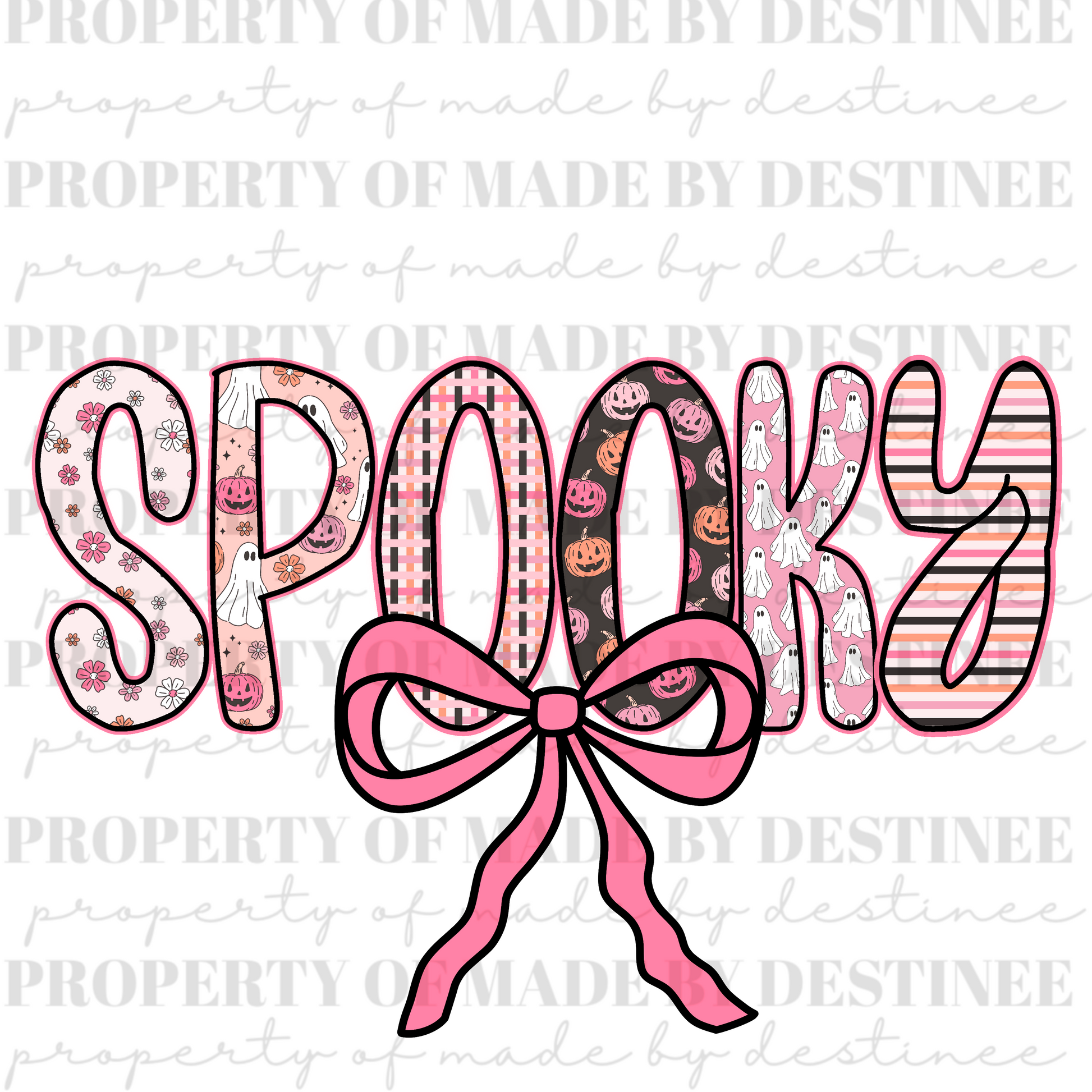 Pink Spooky Halloween Sublimation PNG | Cute Ghost Pumpkin Digital Download