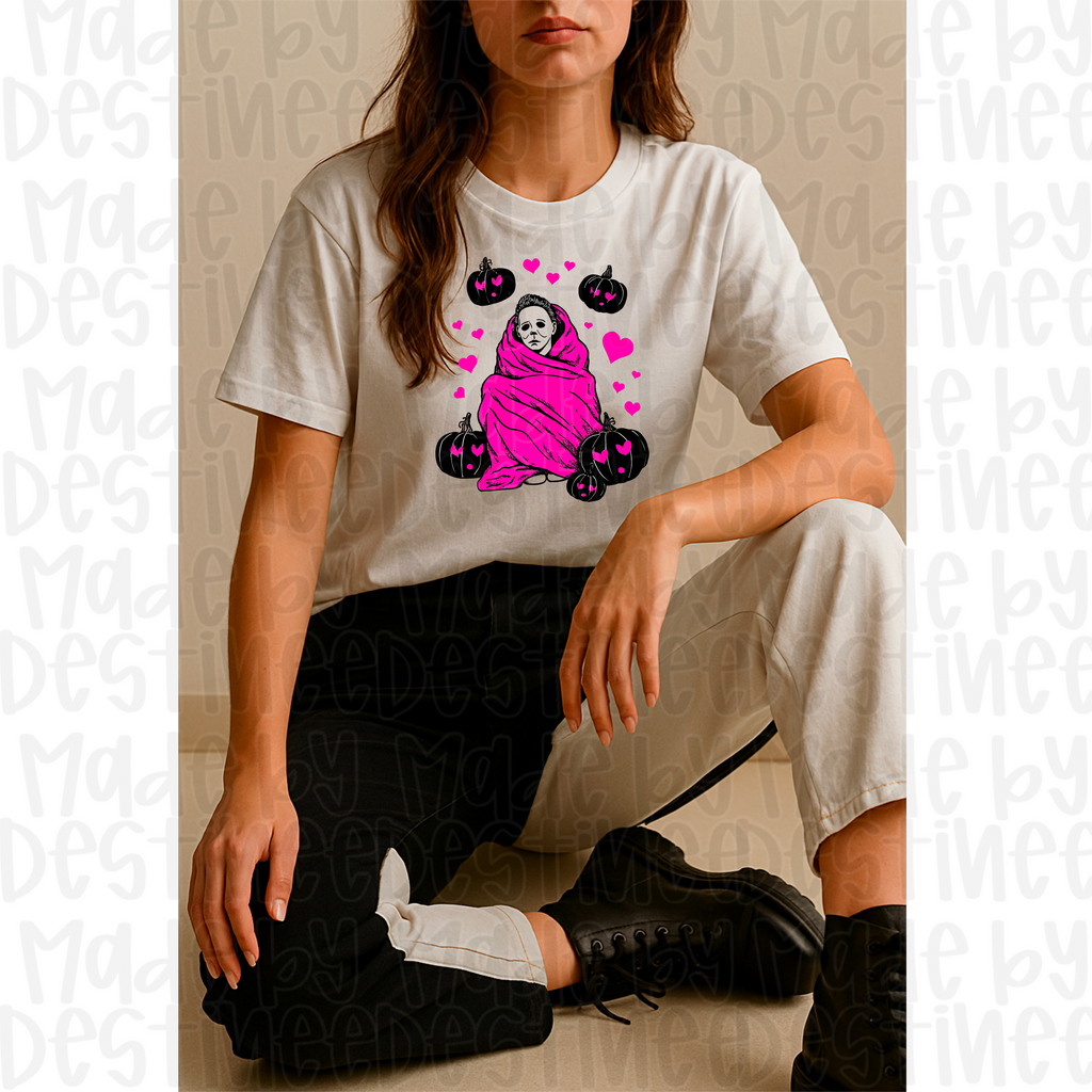 🖤 Moody Michael in Pink – Halloween Baddie Cozy PNG