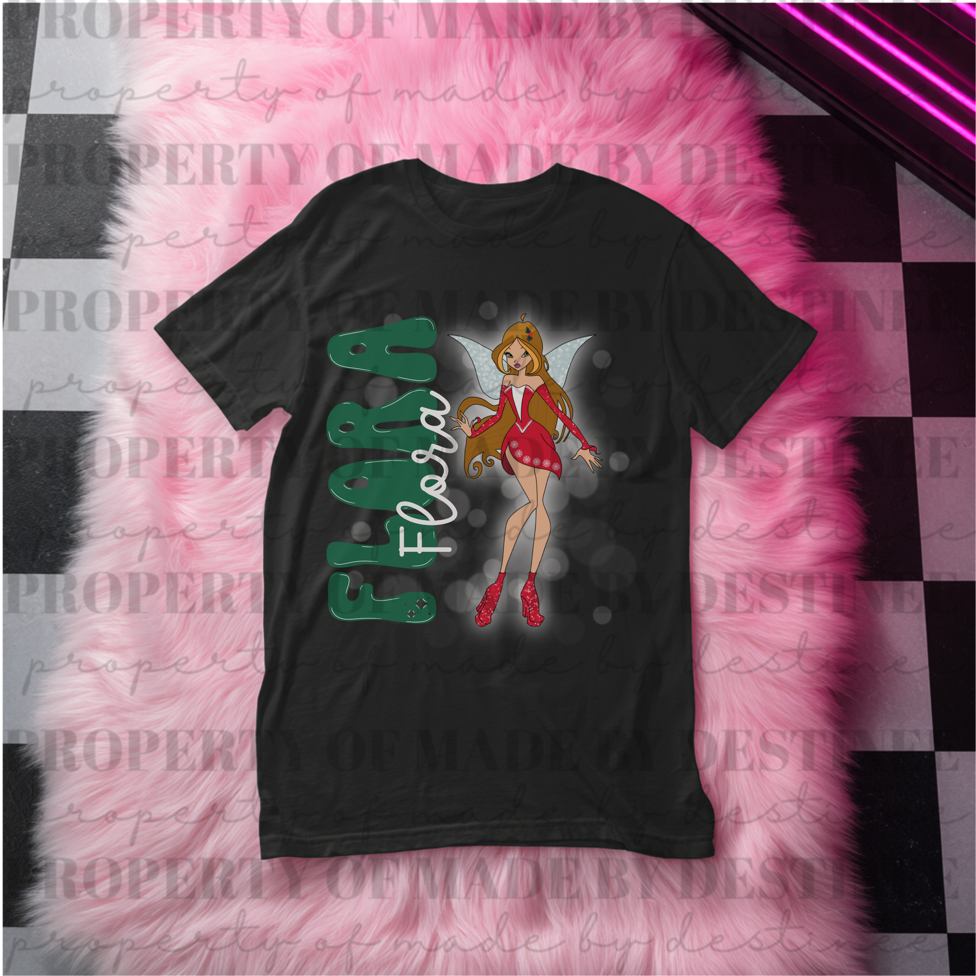 💚 Winx Club Flora Christmas PNG | Retro Holiday Character Design for Tees, DTF & Sublimation | Made by Destinee x Ditsy Gal Designs