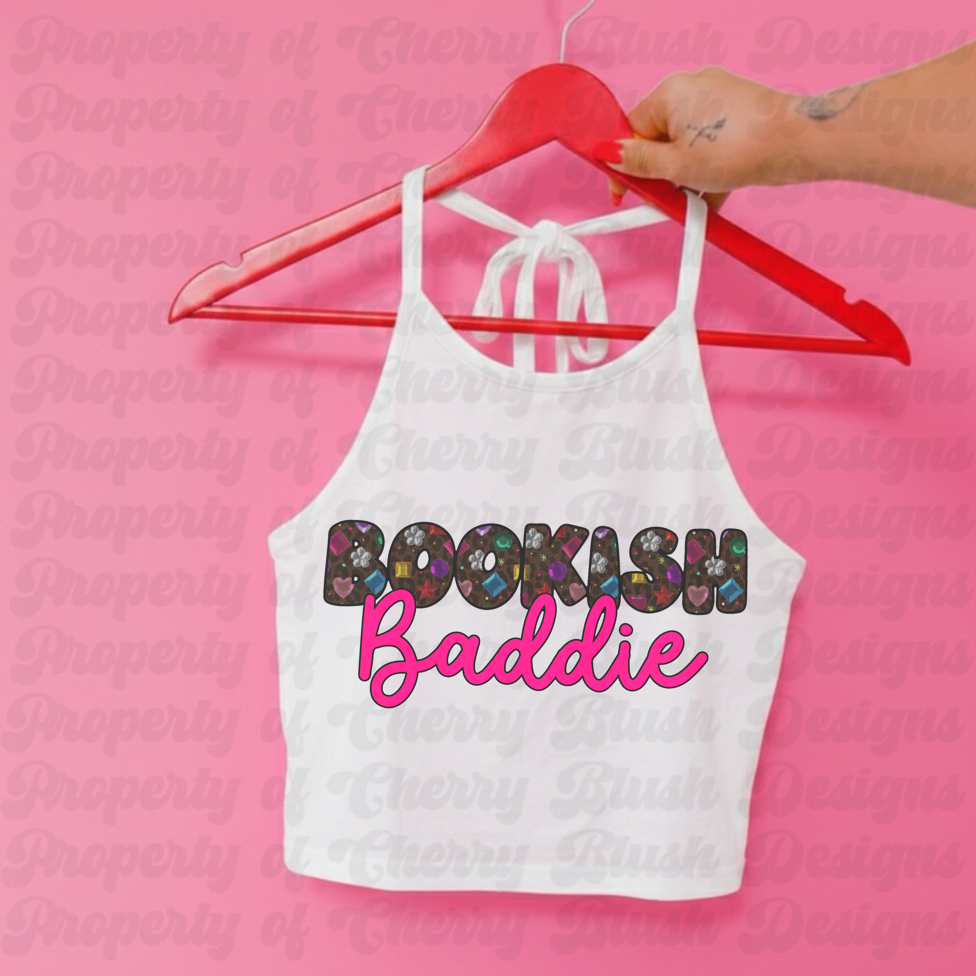 Bookish Baddie PNG | Coquette Reading Girl Sublimation Design