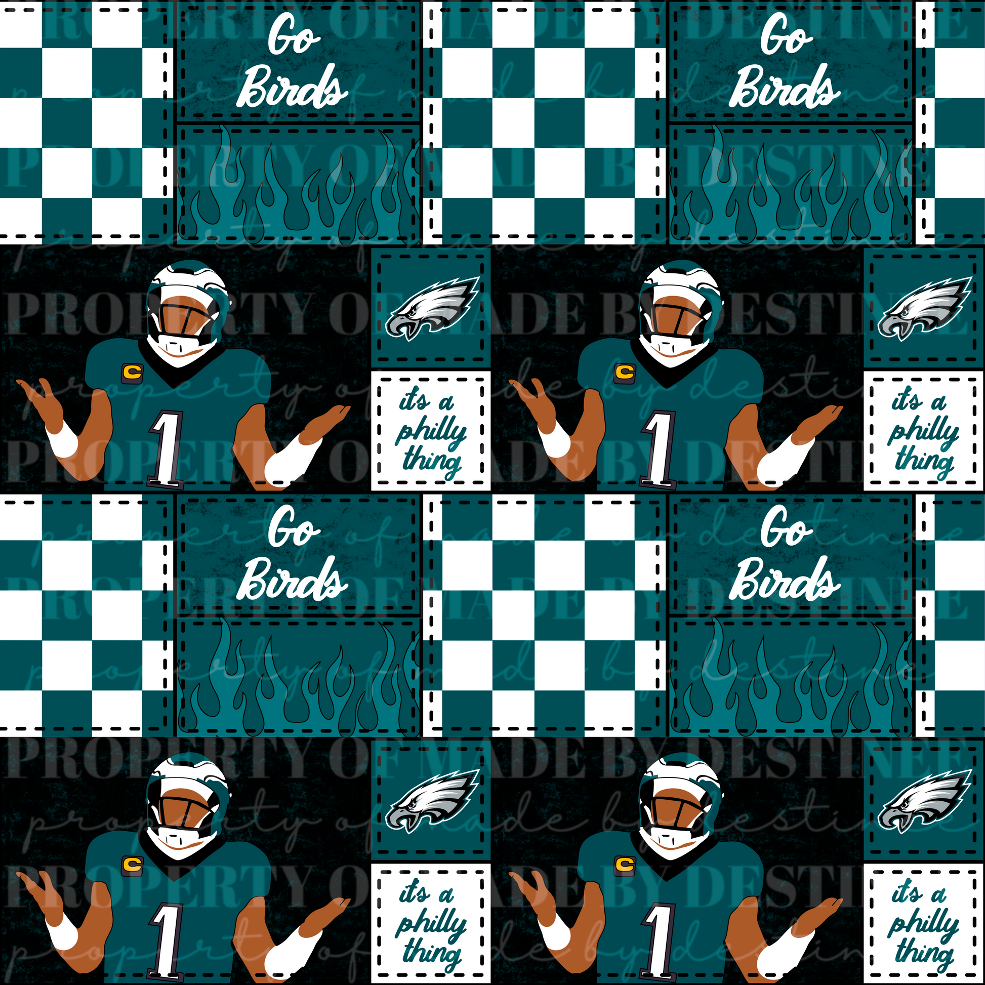 birds patchwork seamless eagles