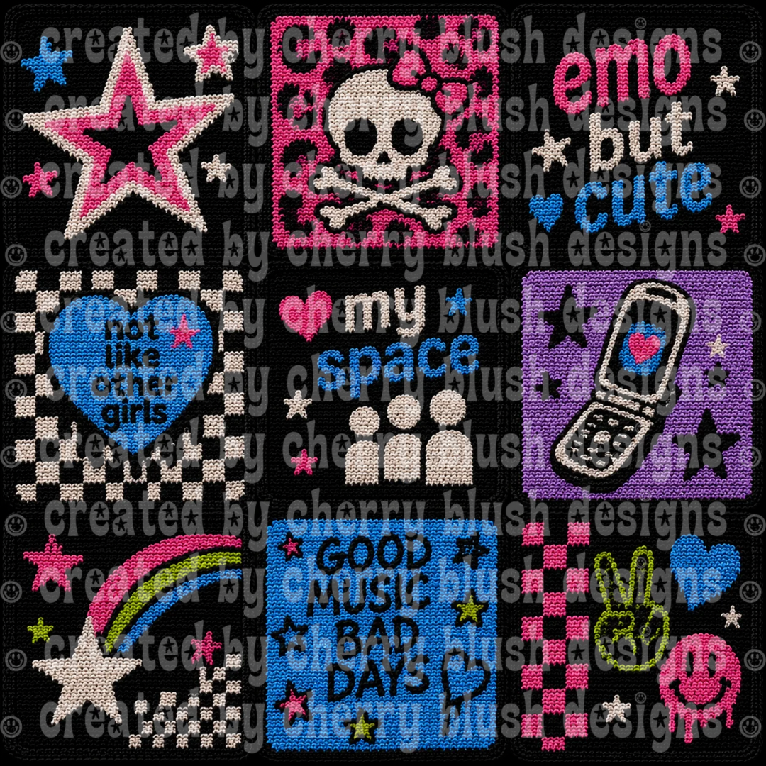 Emo My Space Crochet Seamless