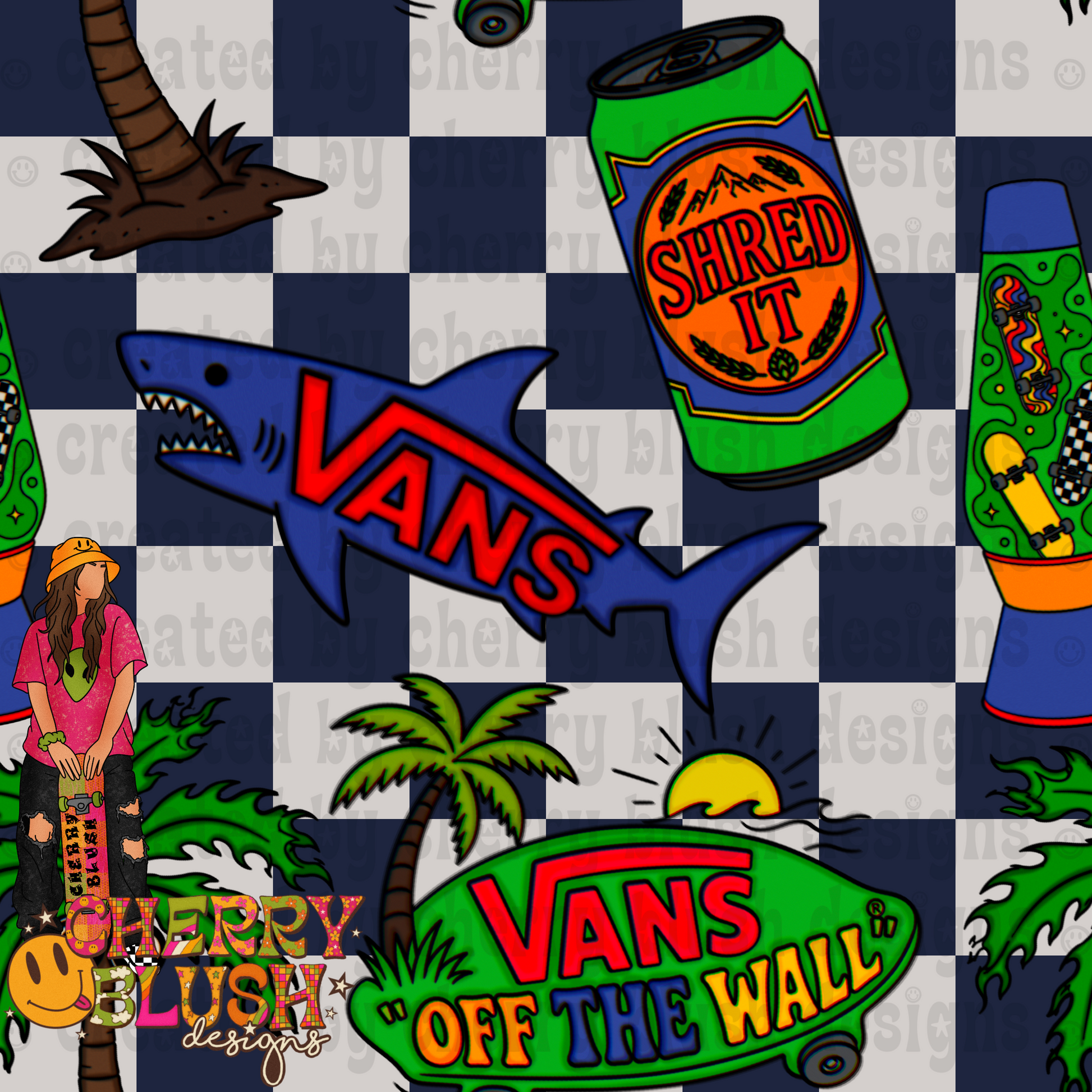 Retro Skate Vibes PNG | Summer Skate Aesthetic | Colorful Graphic | Digital Download