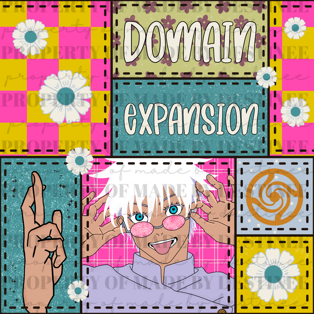 Gojo Domain Expansion Patchwork Seamless File