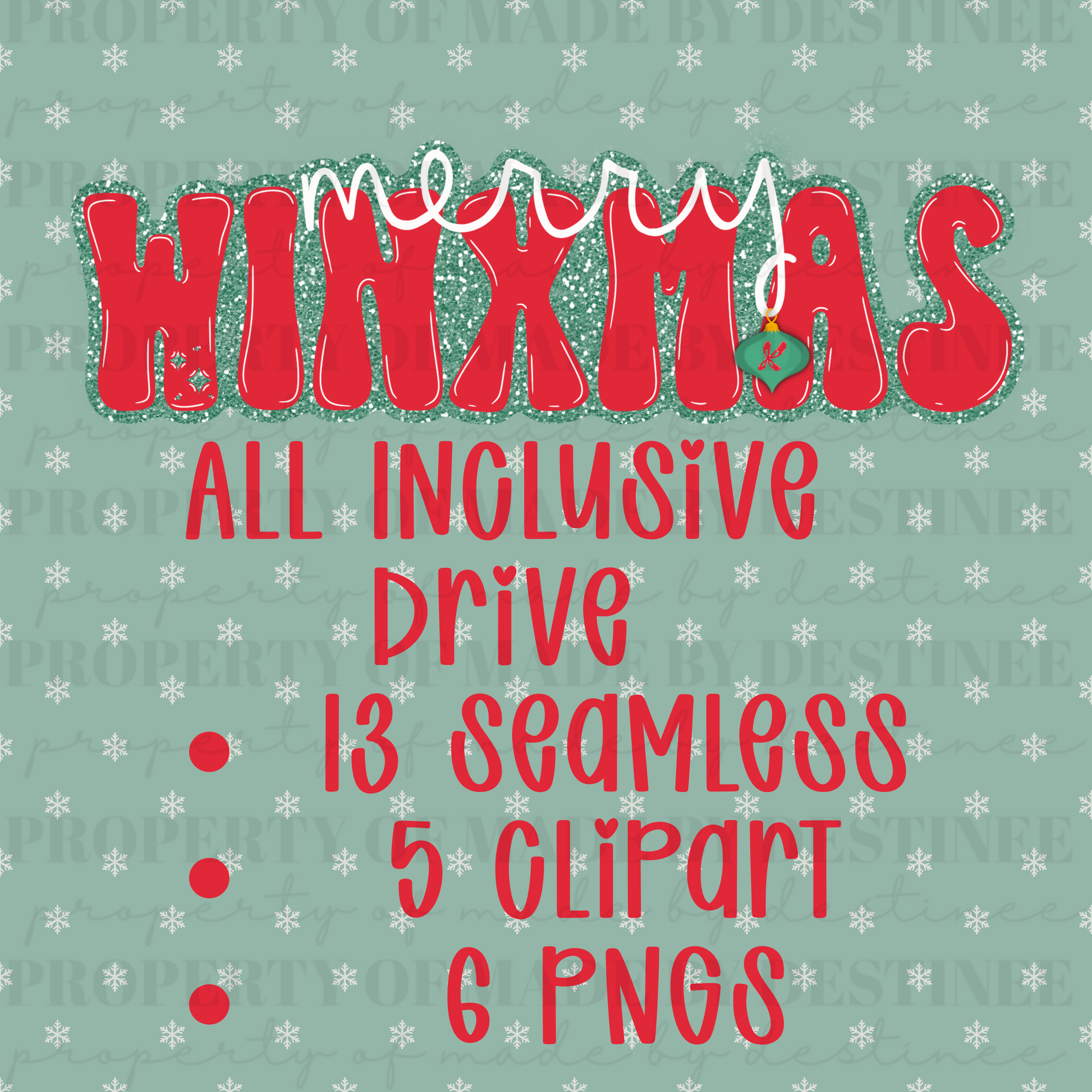 🎄 Merry Winxmas All-Inclusive Drive | 13 Seamless Patterns + 5 Clipart + 6 PNGs | Limited 3 Spots | Made by Destinee x Ditsy Gal Designs