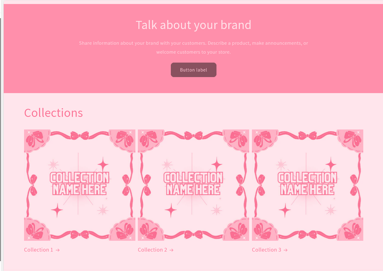 Coquette Cloud – Shopify Template + Editable Canva Graphics