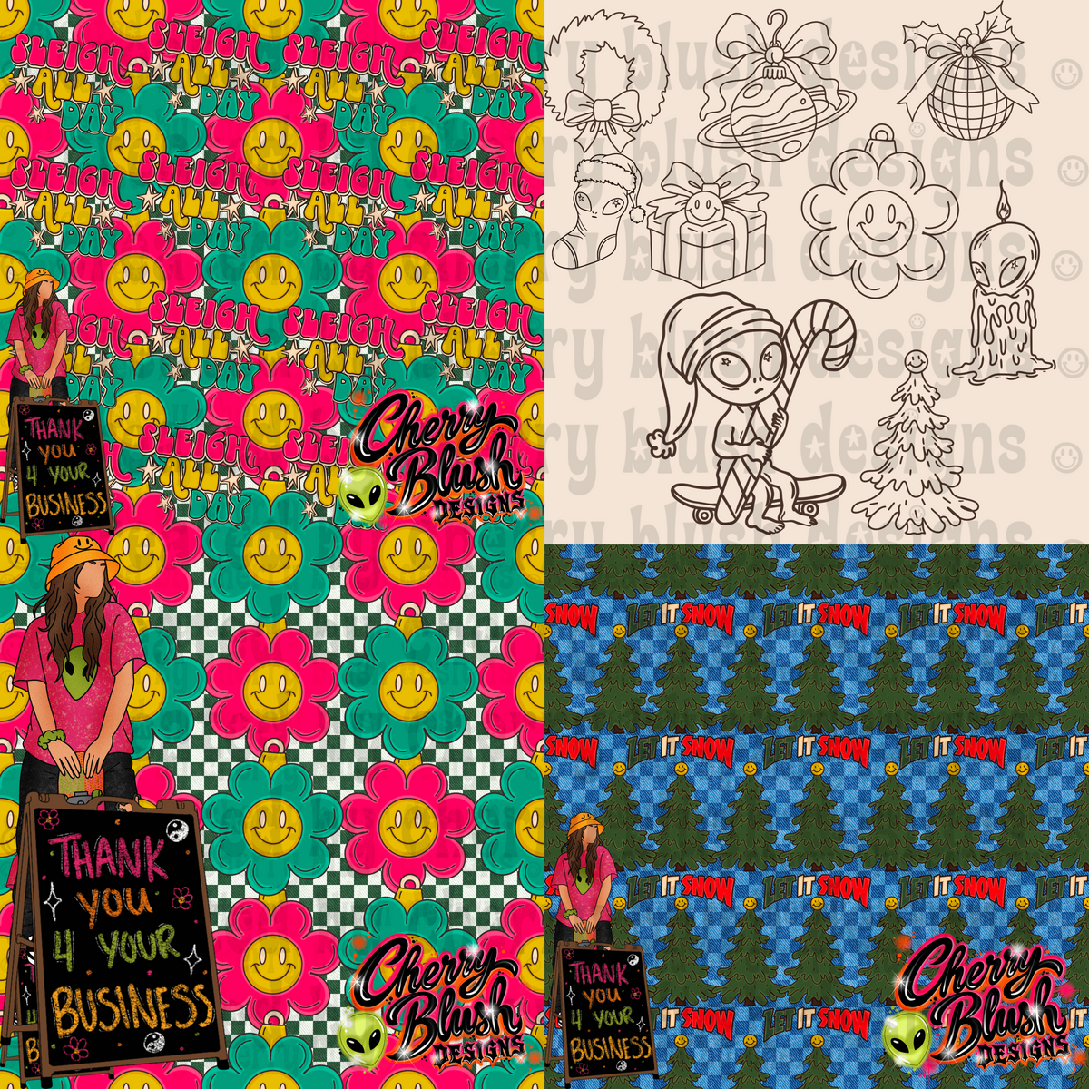 Santa's Strange Little Friends Collab | Cherry Blush x Perfect Little Pixels x Princess Luna x Wild Fawn Creations