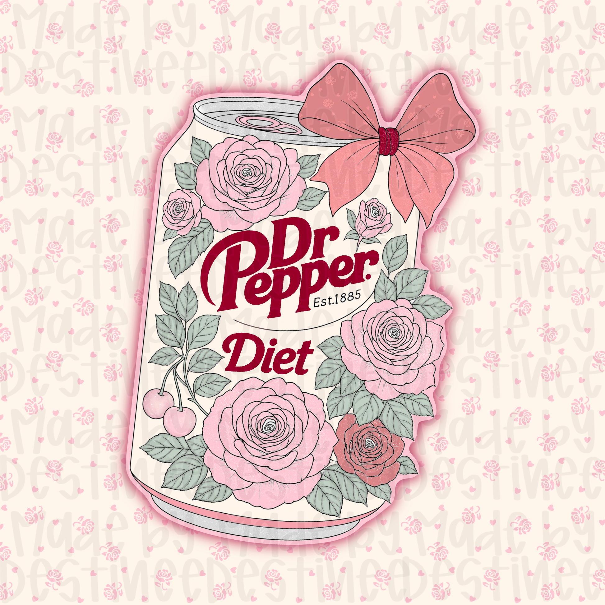 Dr Pepper Girlie Can | Retro Aesthetic PNG Clipart