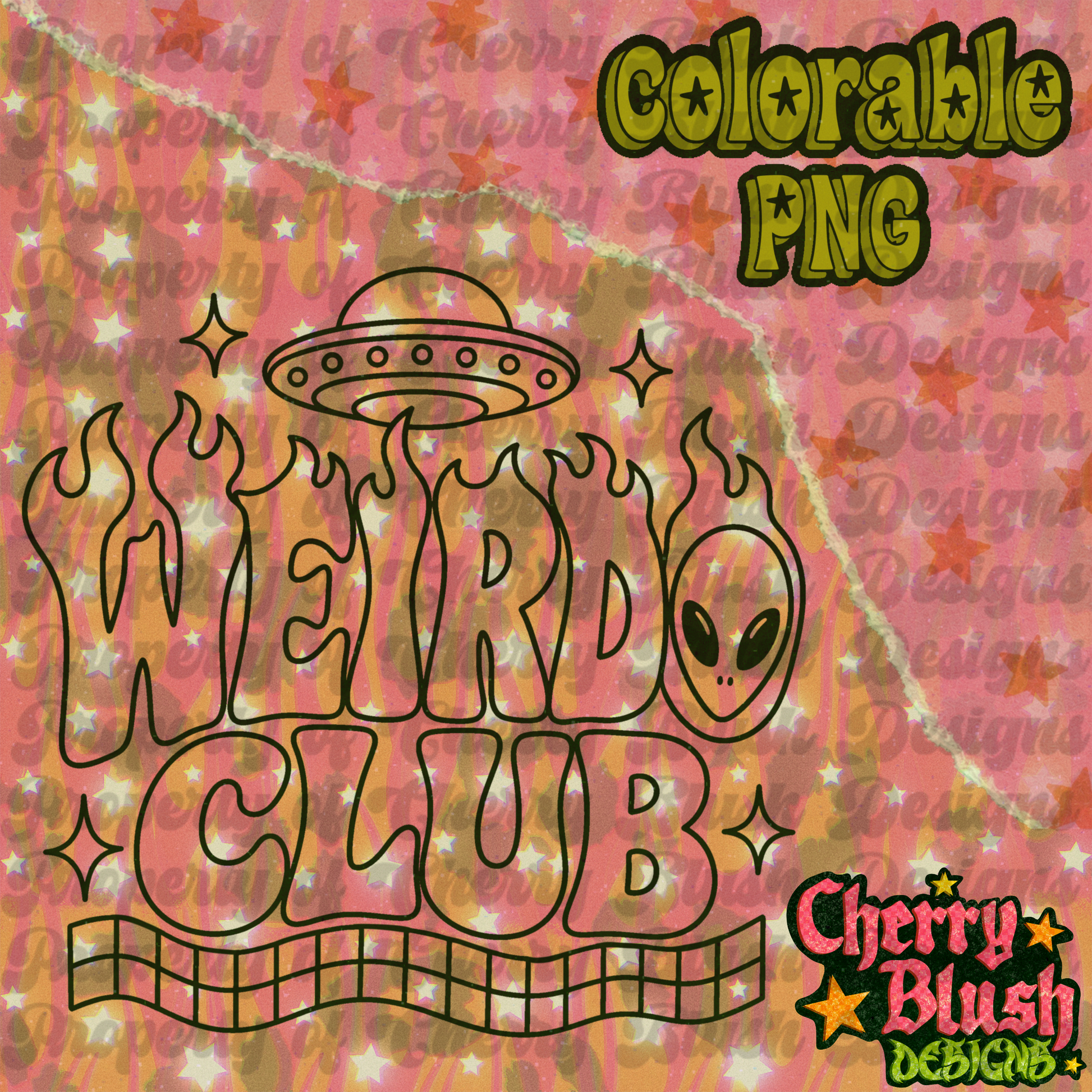 Weird Club | Colorable PNG