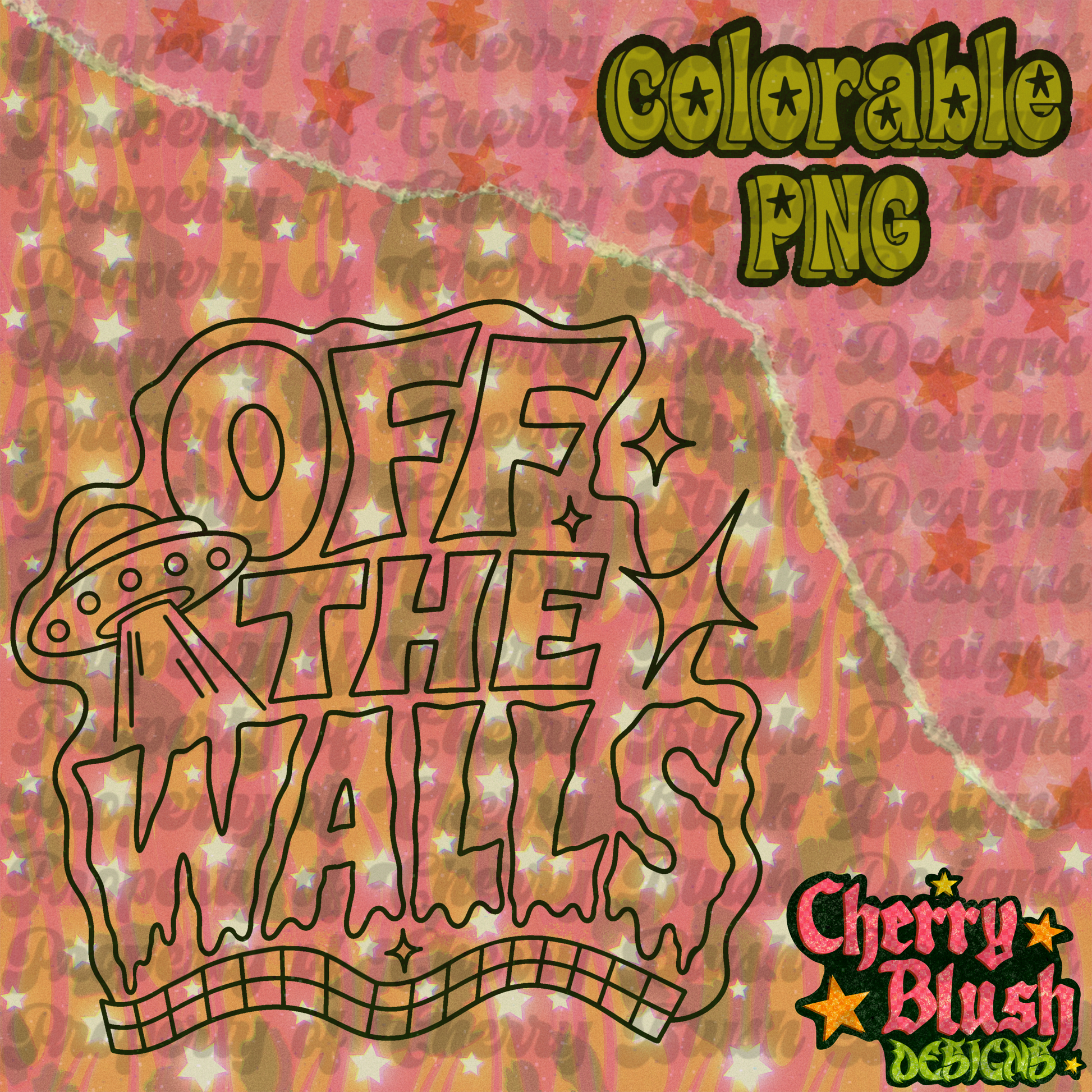Off the Walls | Colorable PNG