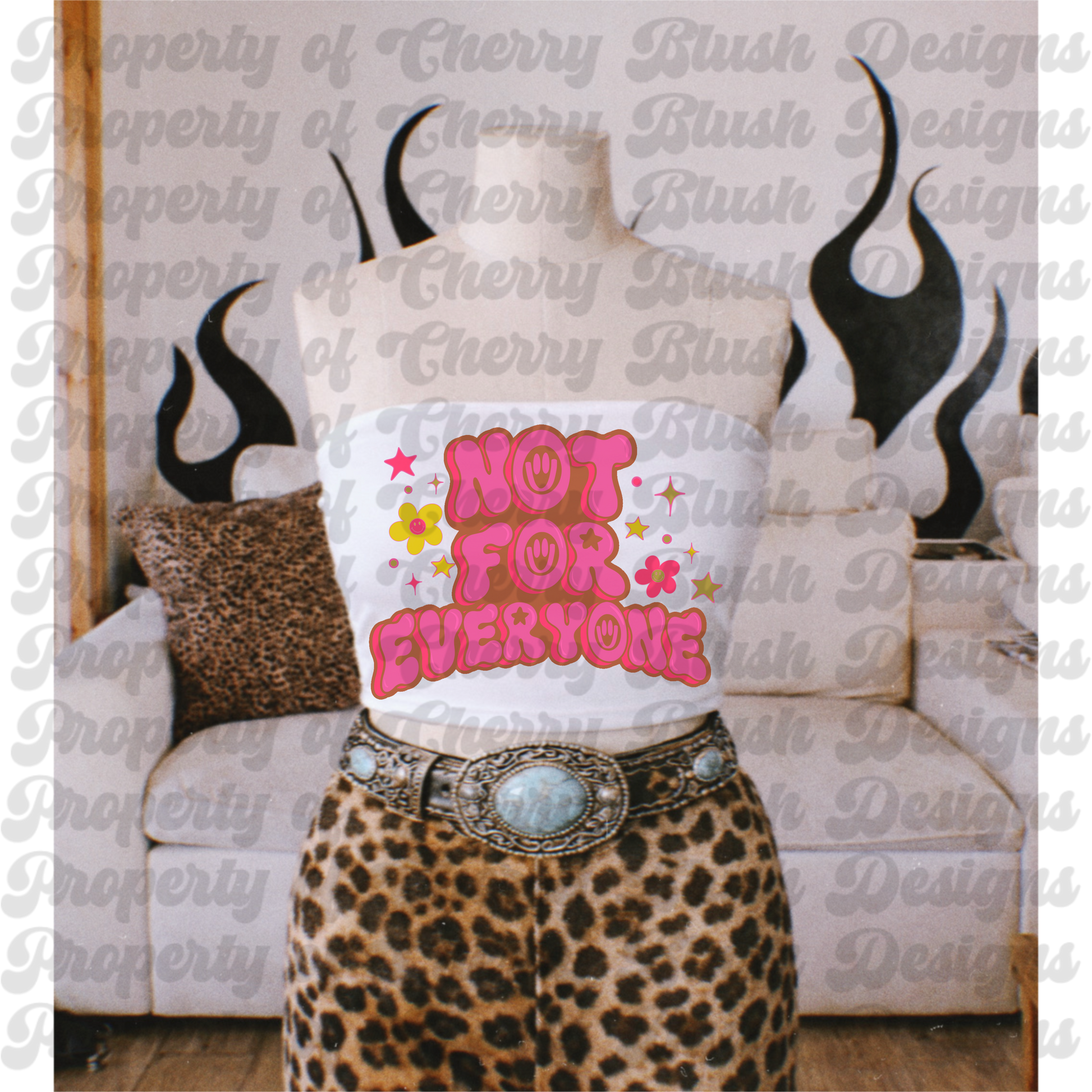 Not For Everyone PNG | Retro Groovy Quote Design | Trendy Pink Sublimation PNG | Bold Statement Shirt Graphic Download