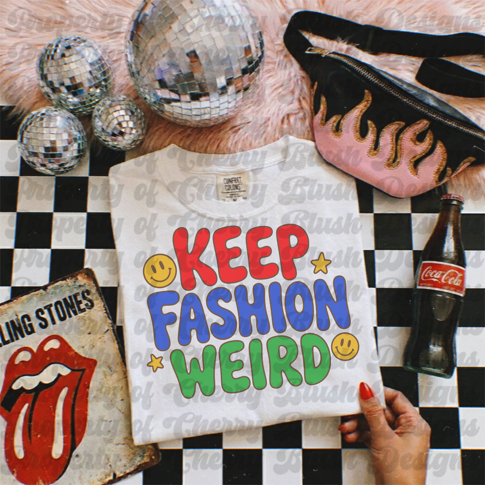 Keep Fashion Weird PNG | Retro Colorful Fashion Quote | Trendy Sublimation PNG | Boutique Shirt Design Download