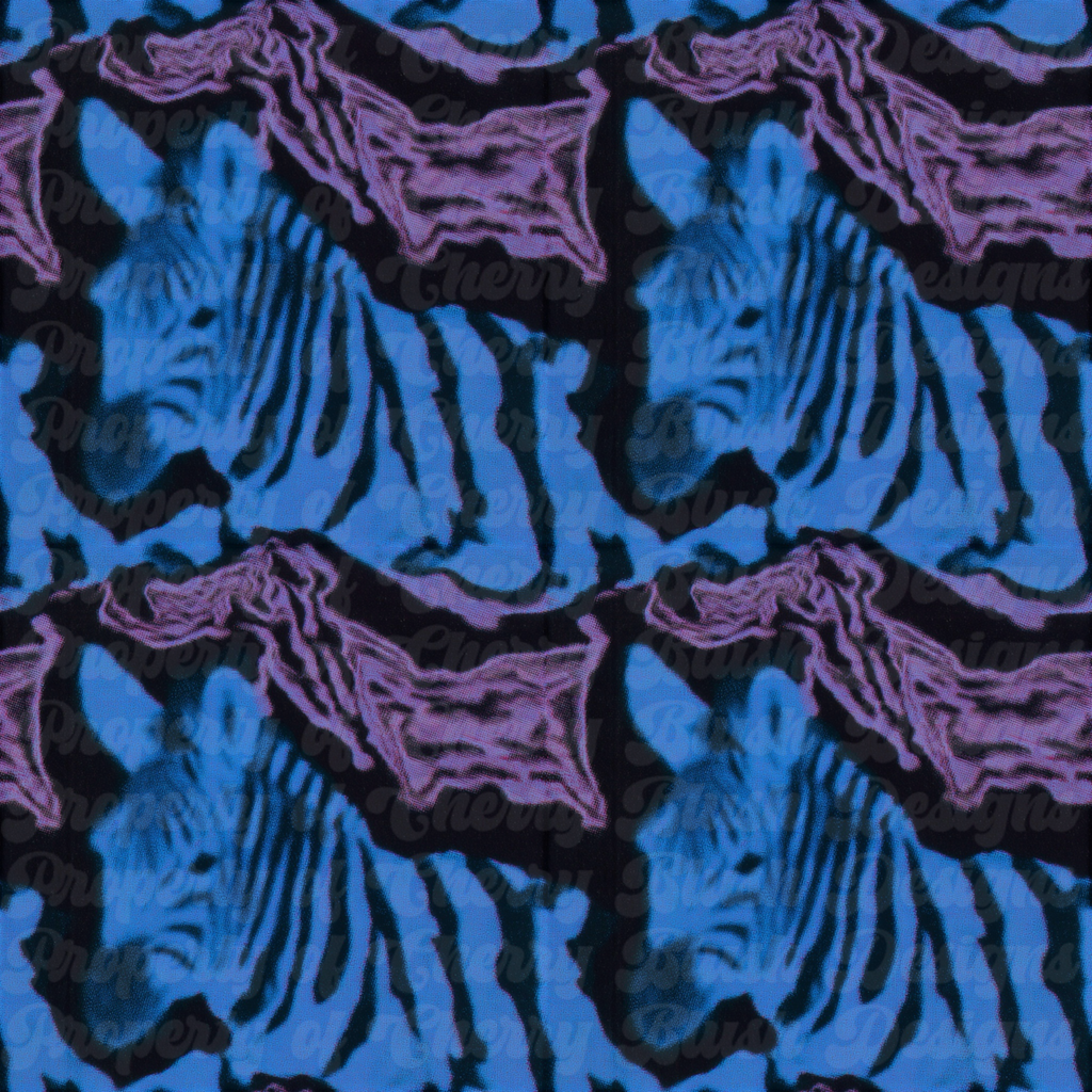 Blue Zebra Background | Retro Grunge Animal Print Digital Background PNG