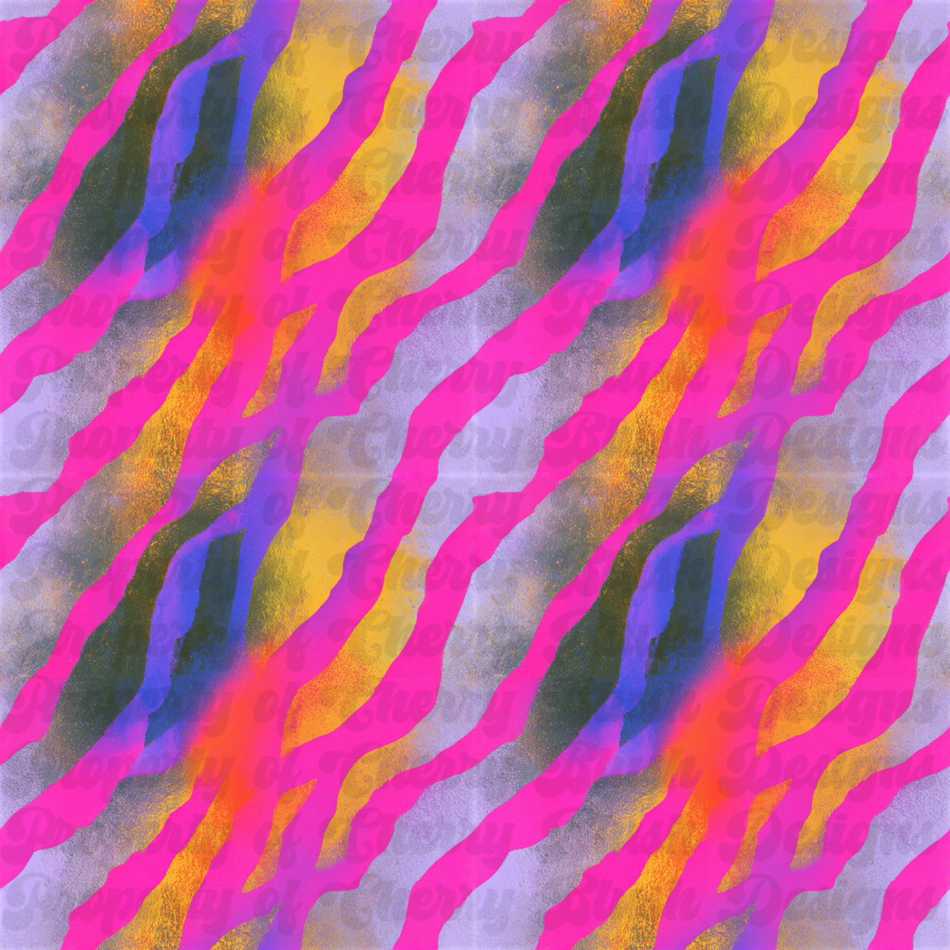 Neon Zebra Background | Colorful Retro Animal Print Digital Background PNG