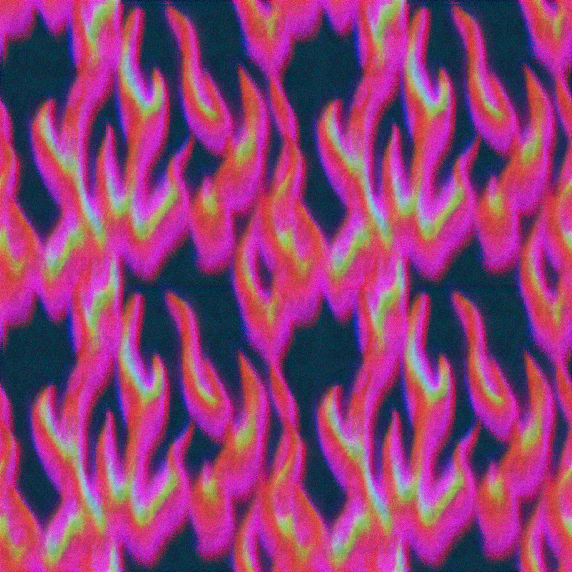 Neon Flames Background | Retro Fire Digital Background PNG