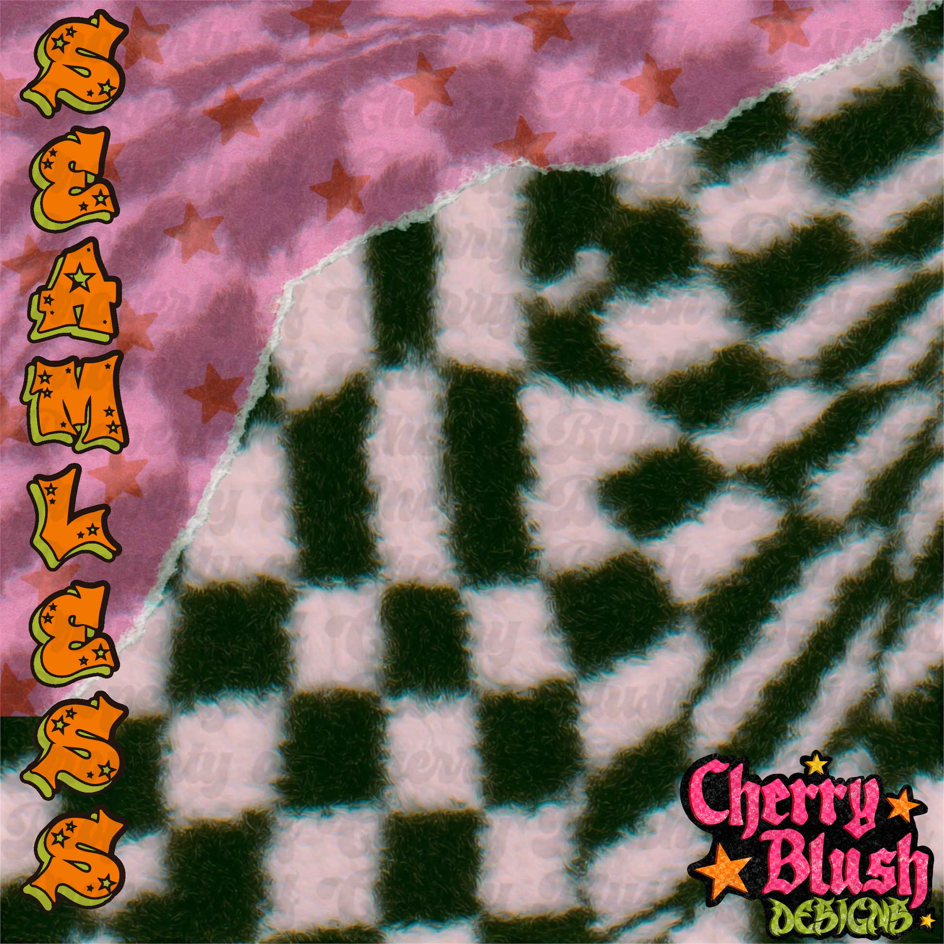 Checkered Zebra Background | Alternative Grunge Digital Background PNG