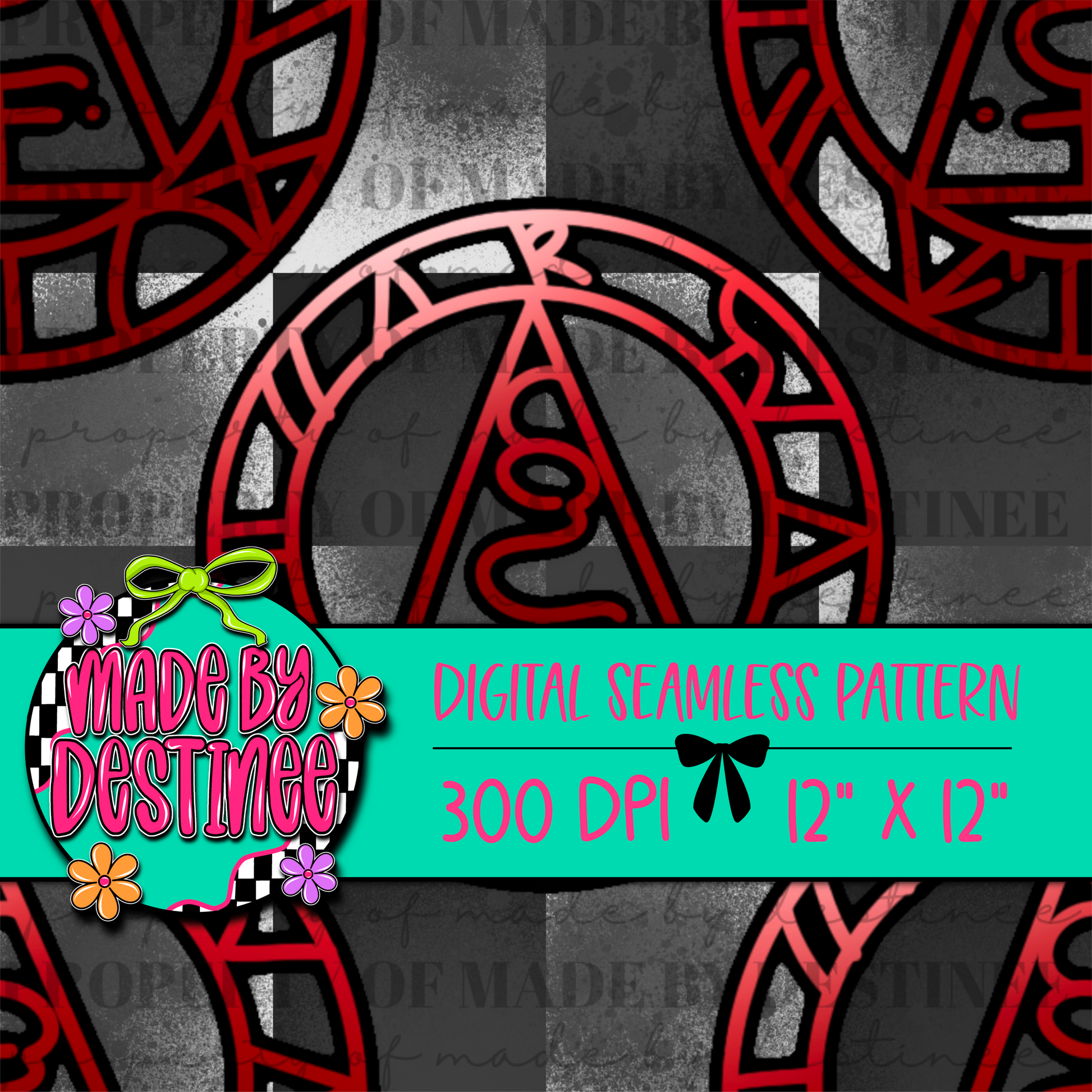 Occult Symbol Seamless Digital Pattern | 12x12" 300 DPI Horror Gothic Grunge Background