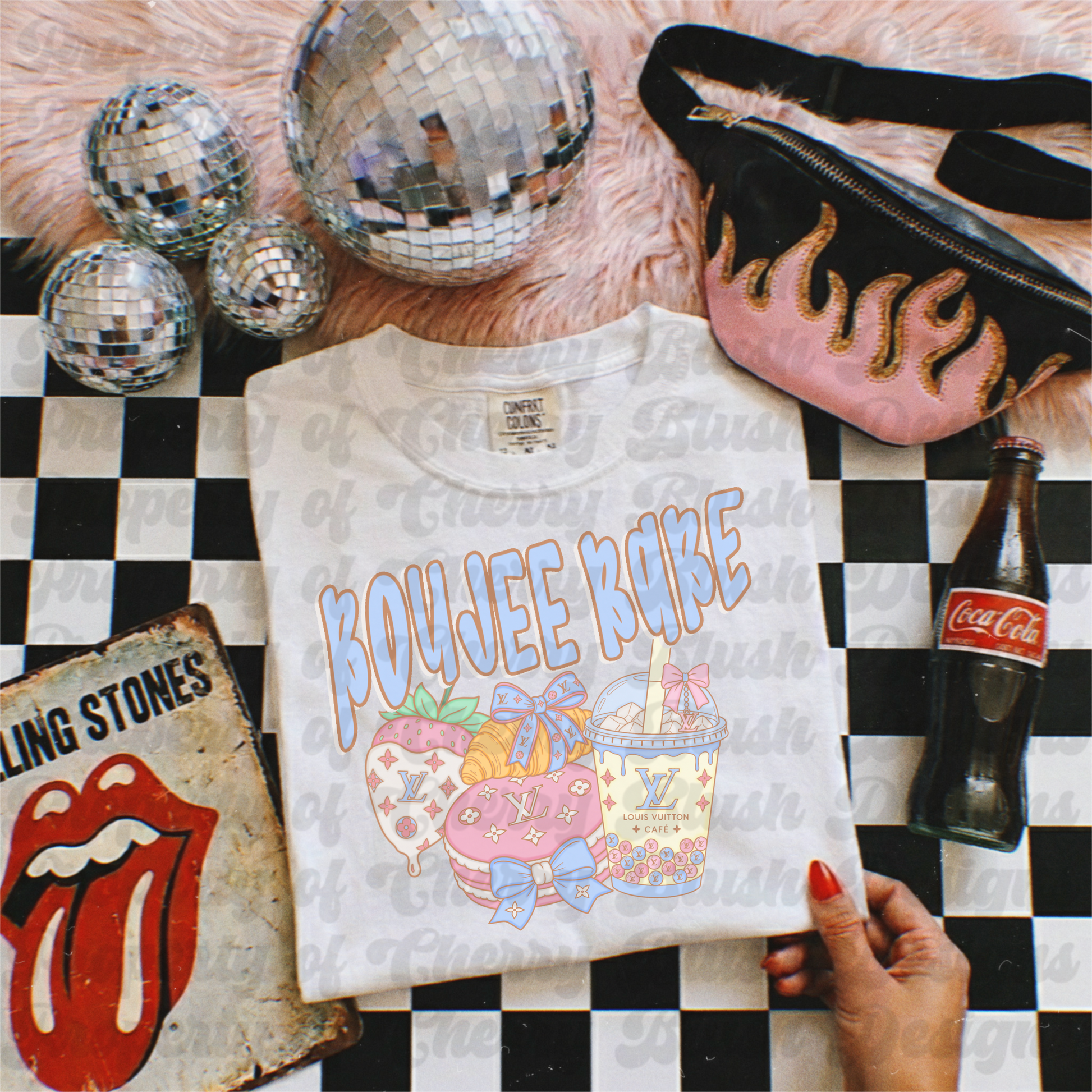 Boujee Babe PNG | Coquette Café Dessert Graphic | Luxury-Inspired Sublimation Design