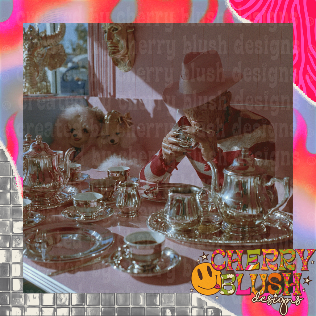 Vintage Tea Time Nightmare PNG | Dark Vintage Tea Party | Commercial Use PNG