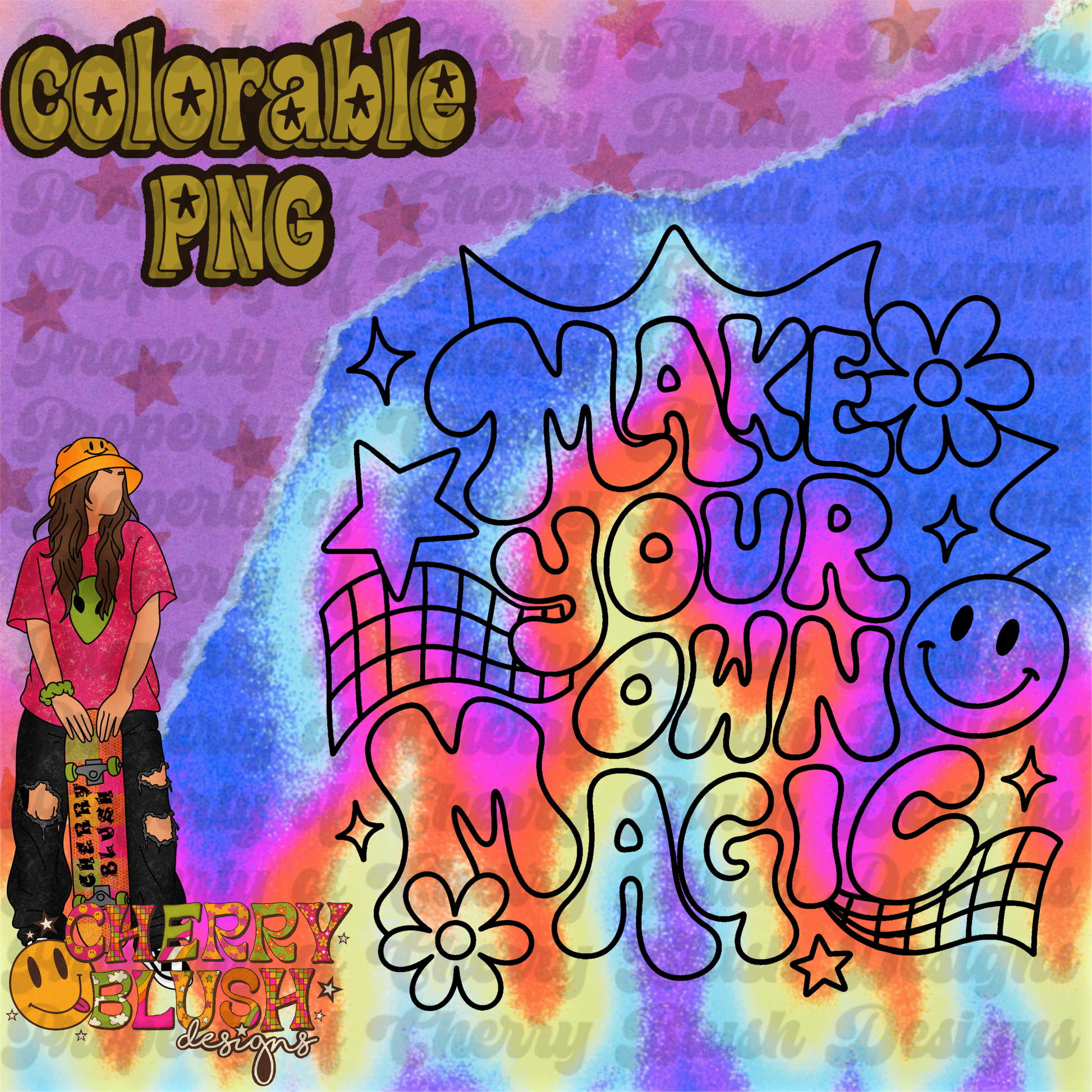 Make Your Own Magic Colorable PNG