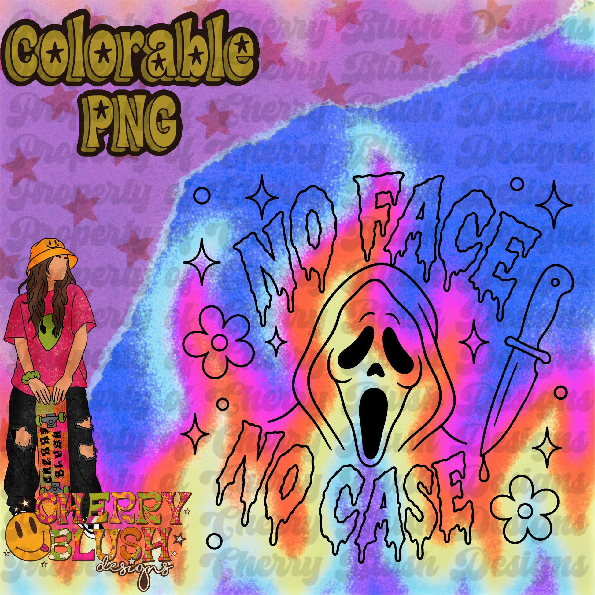 No Face No Case Colorable PNG