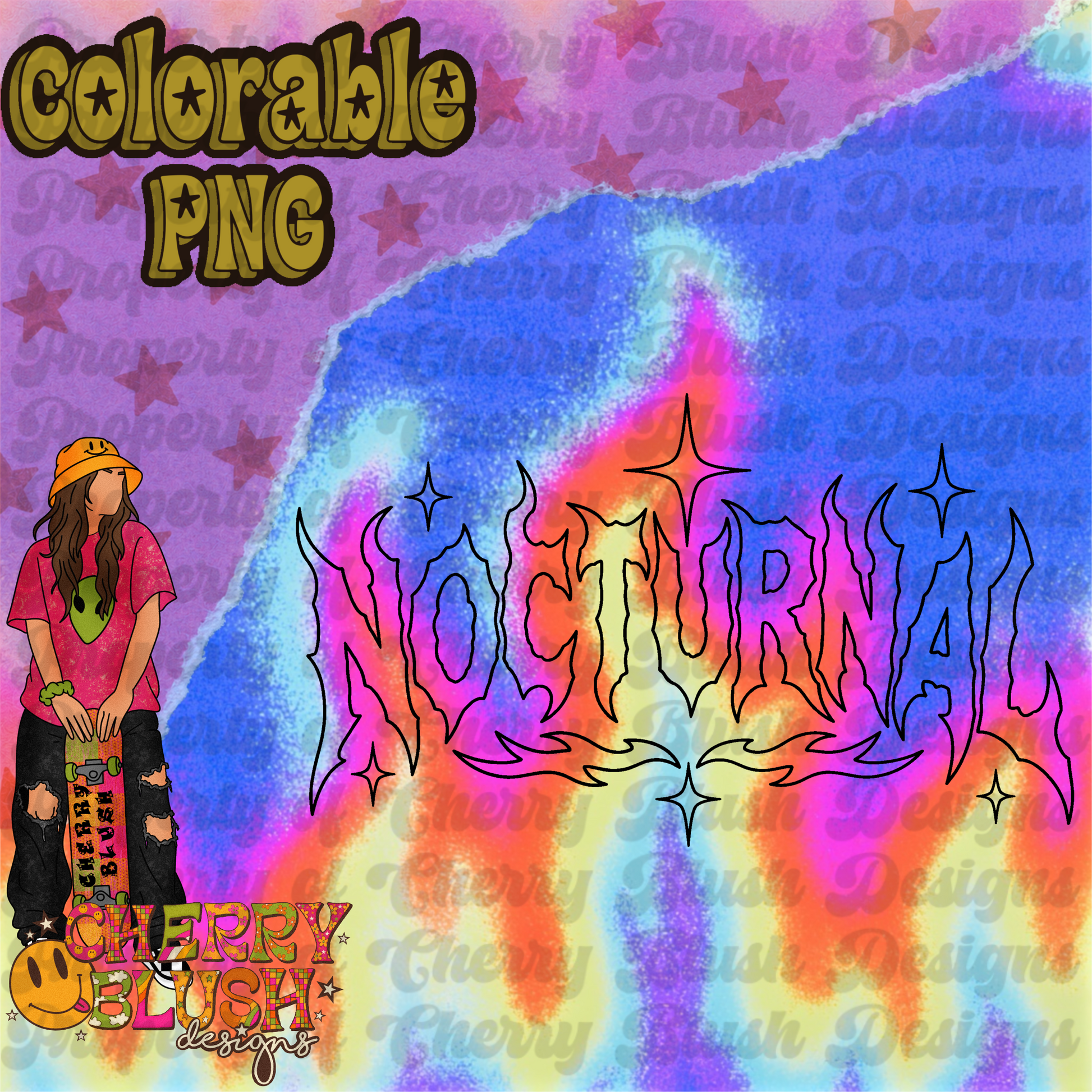 Nocturnal Colorable PNG